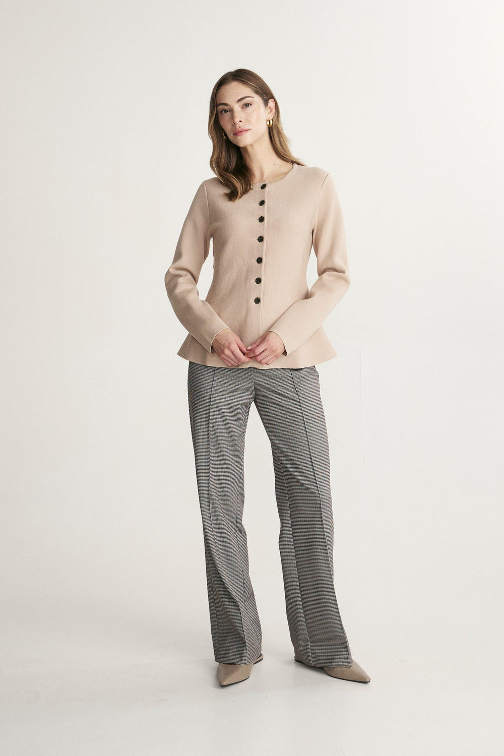 Peplum cardigan