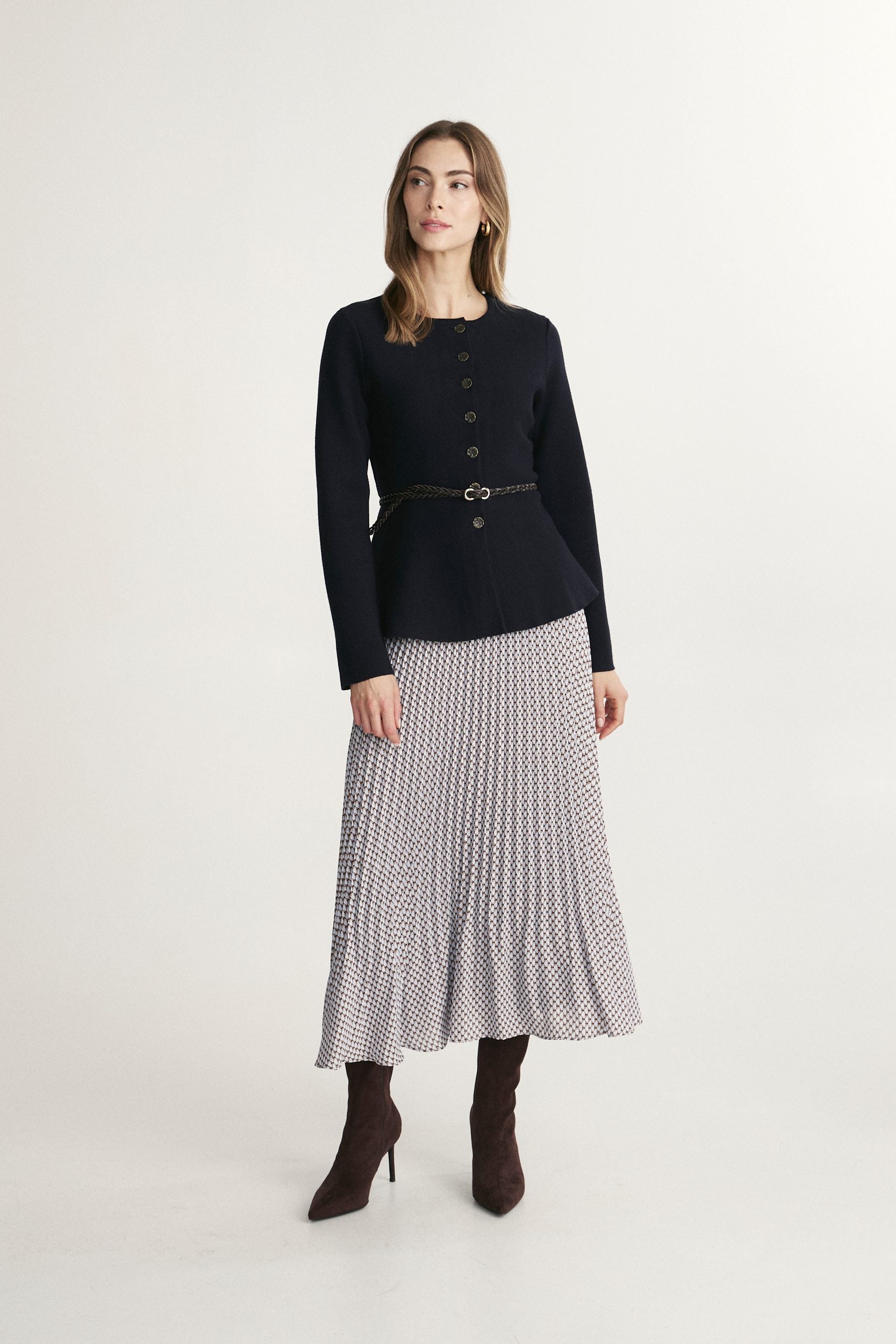 Peplum cardigan