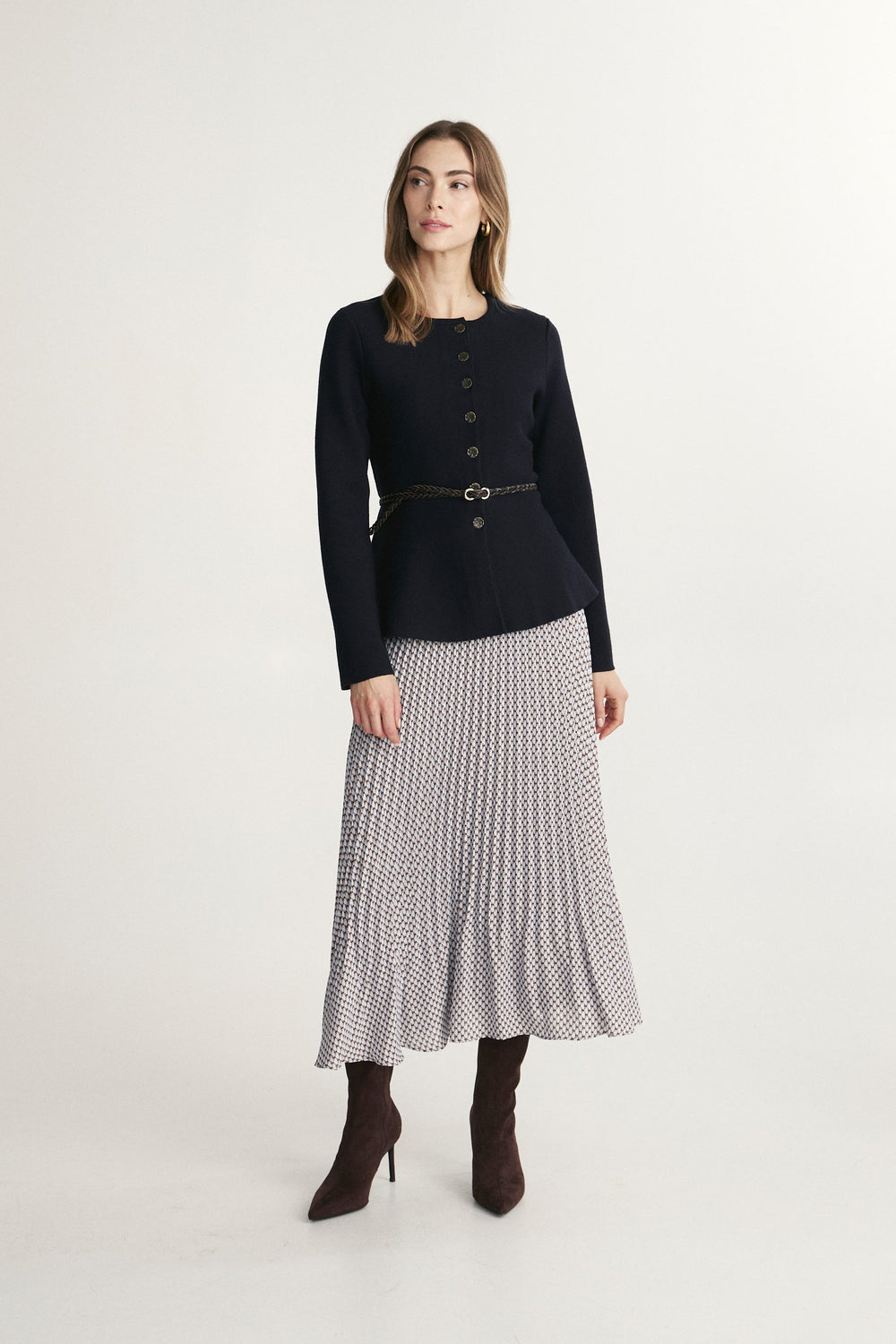 Peplum cardigan