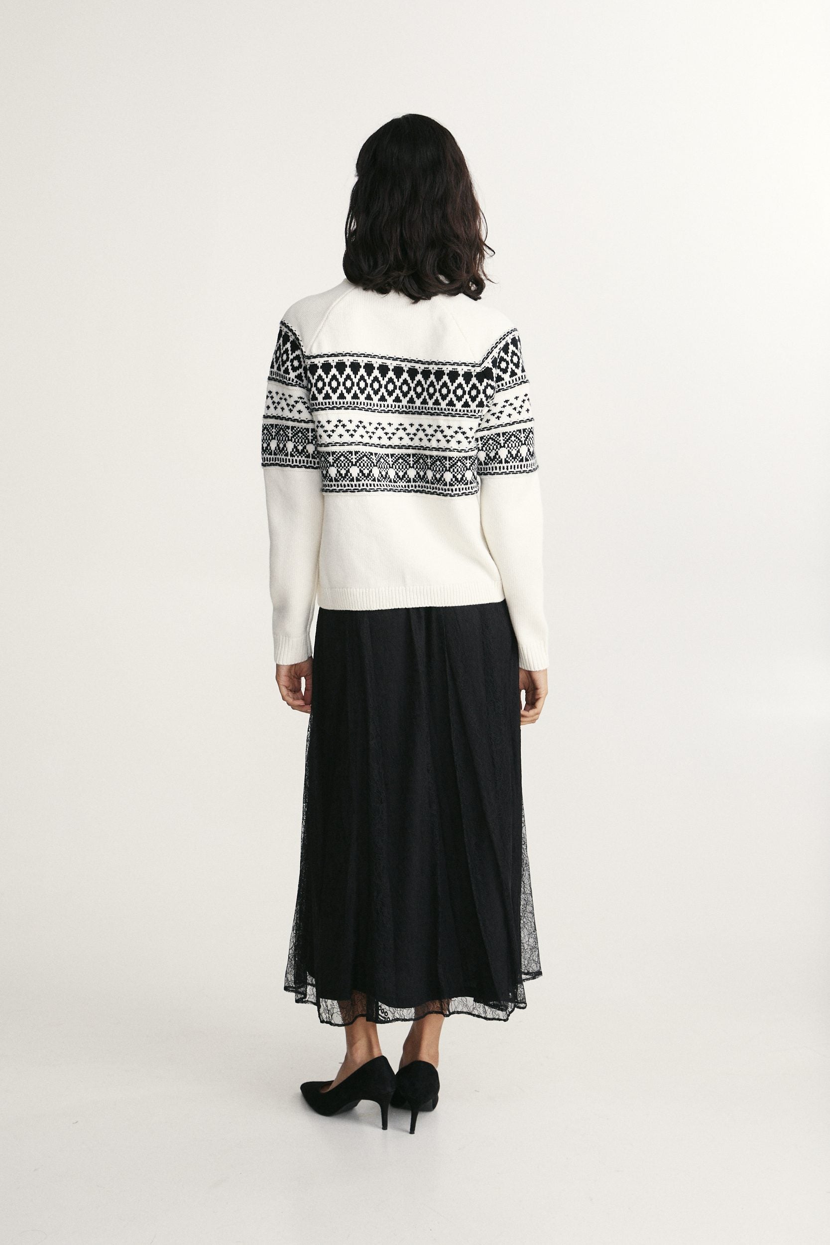 Stones ermbelishments fairisle cardigan