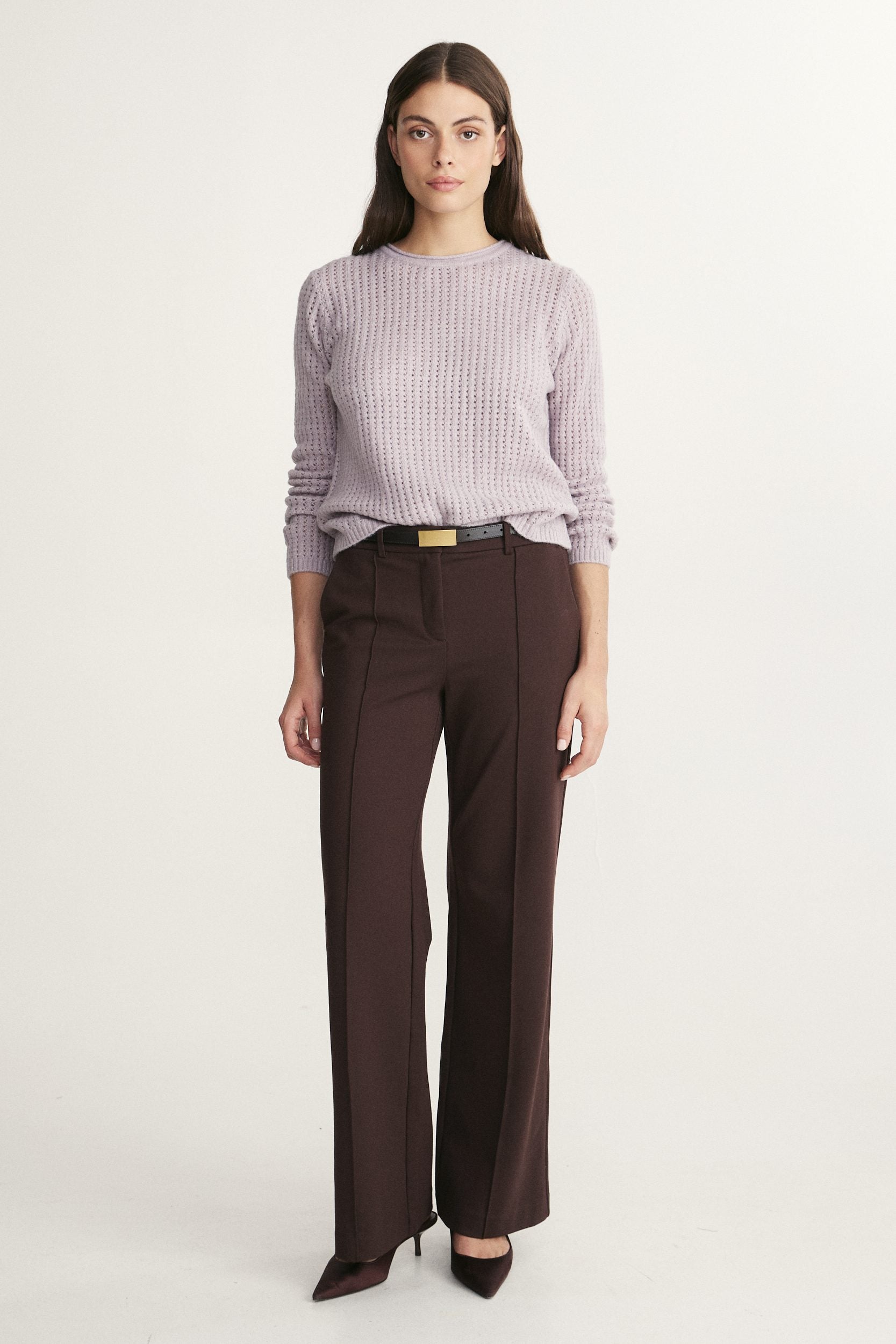 Openwork soft sweater