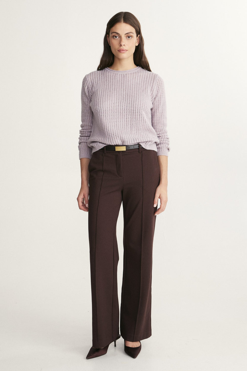 Openwork soft sweater