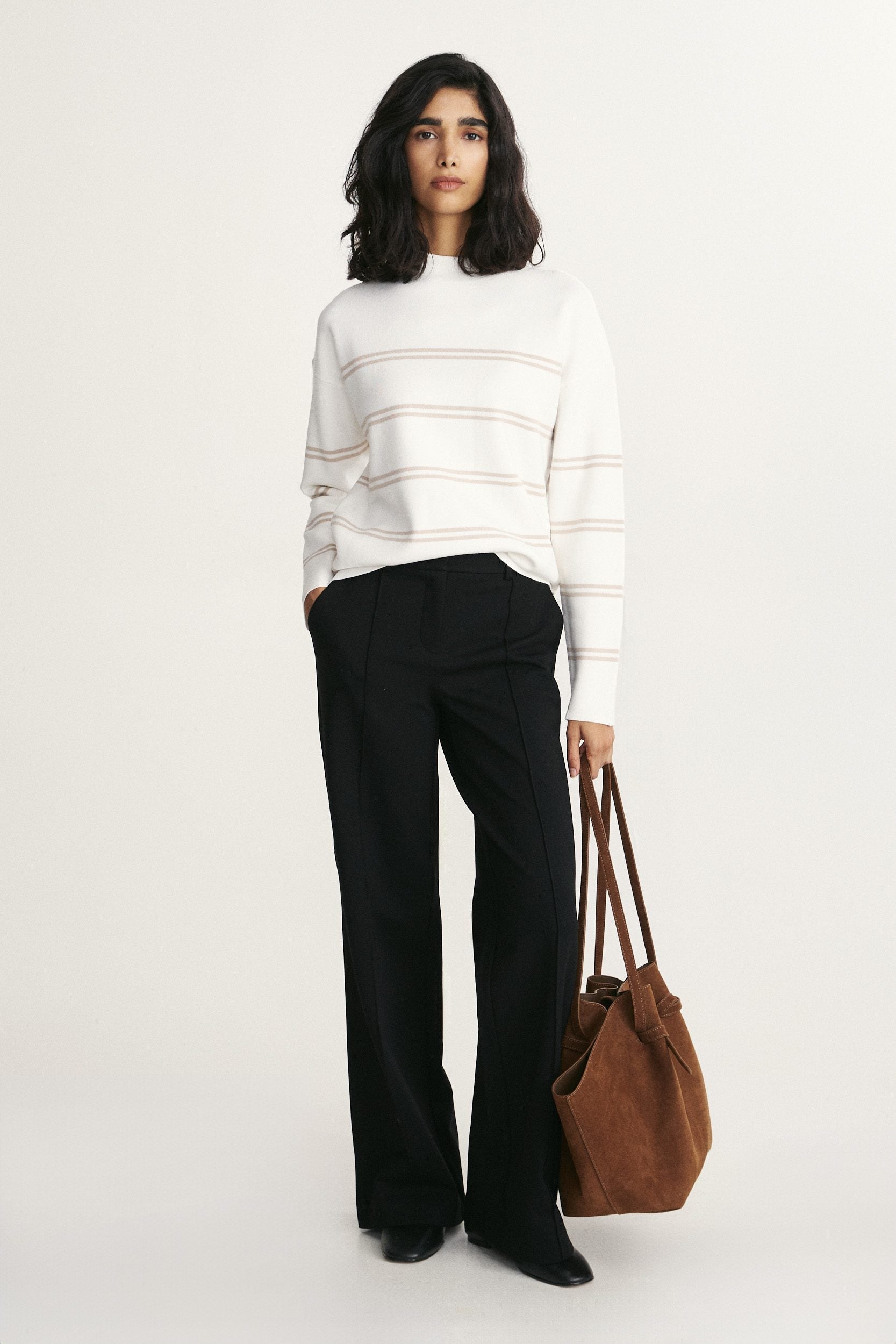 Oversized striped sweater