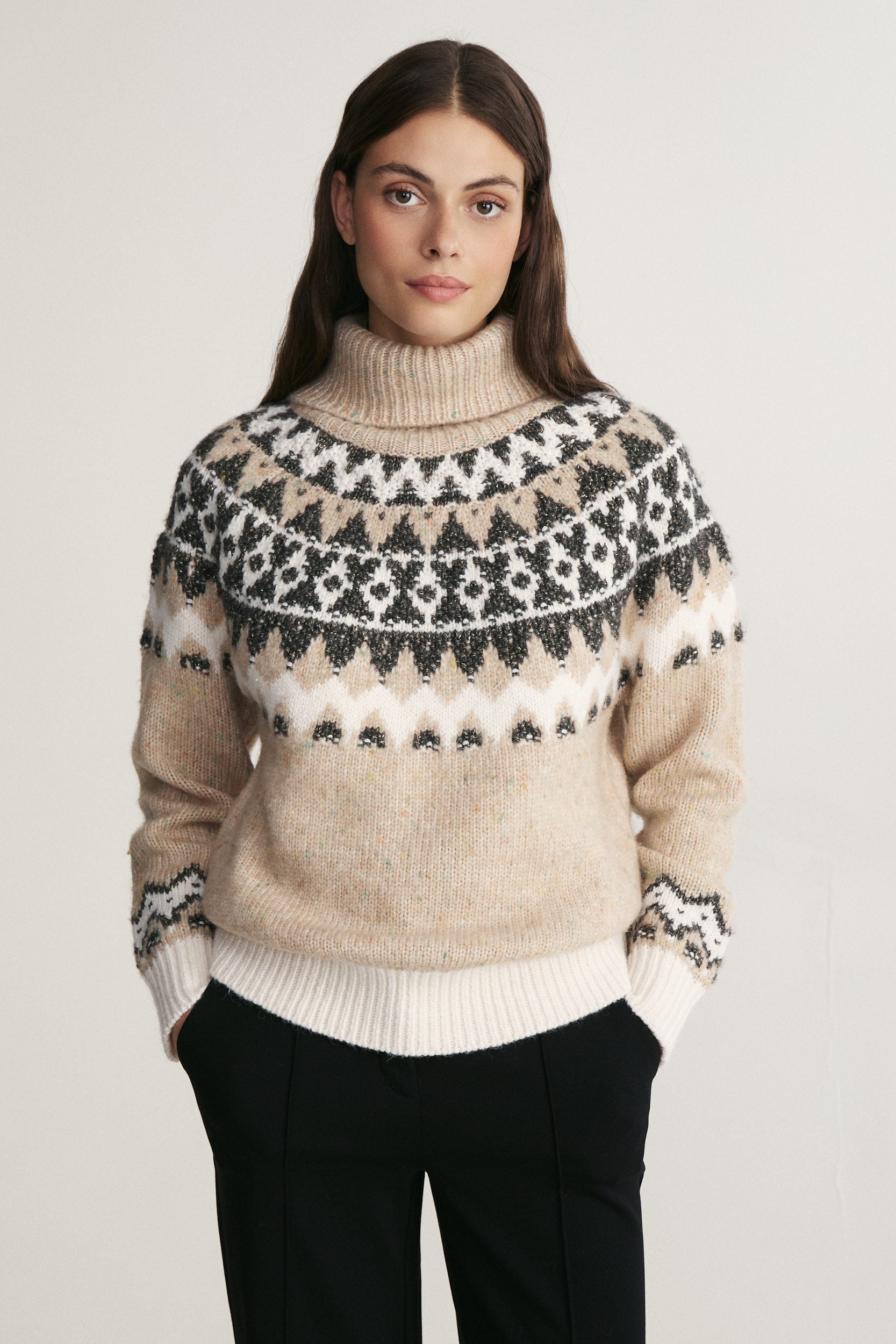 Fair Isle turtleneck sweater