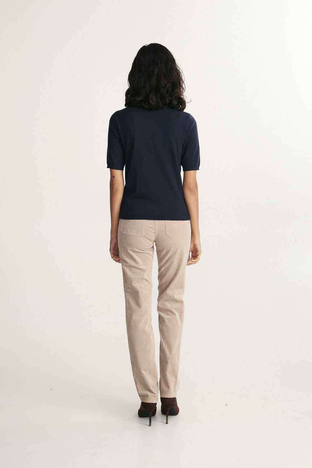 Short sleeve merino wool top