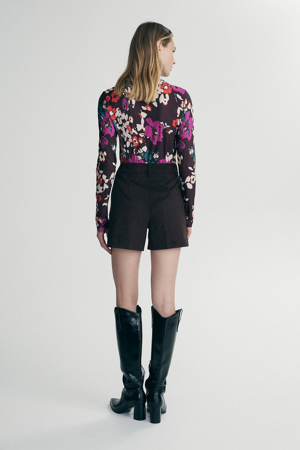 Faux suede shorts