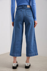 Wide leg crop high waisted jeans