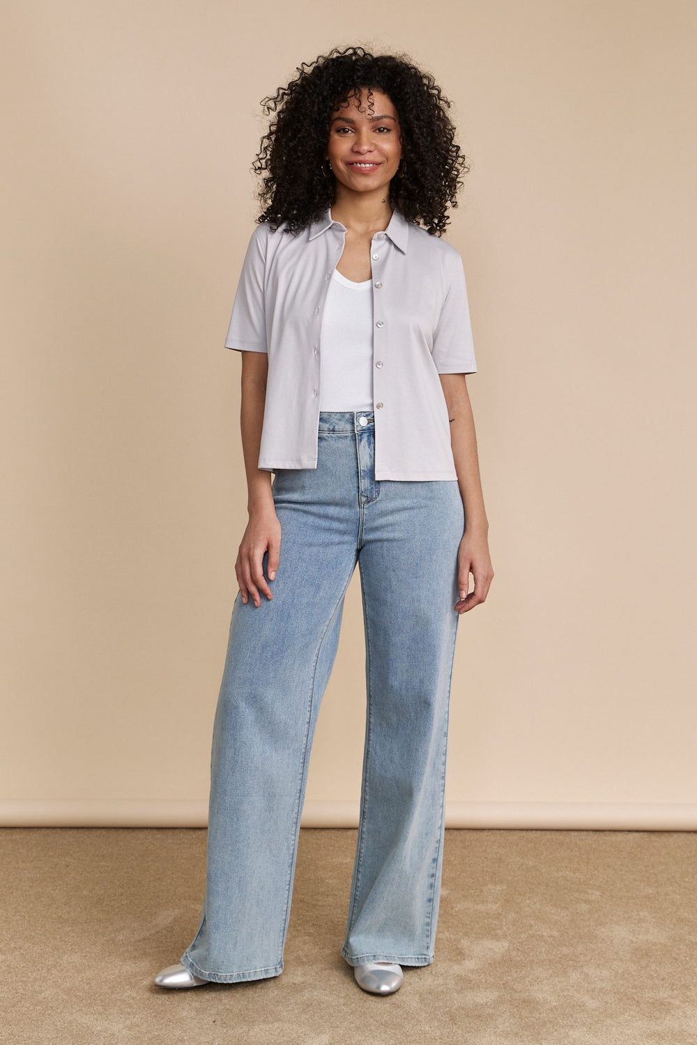 High waist straight jean