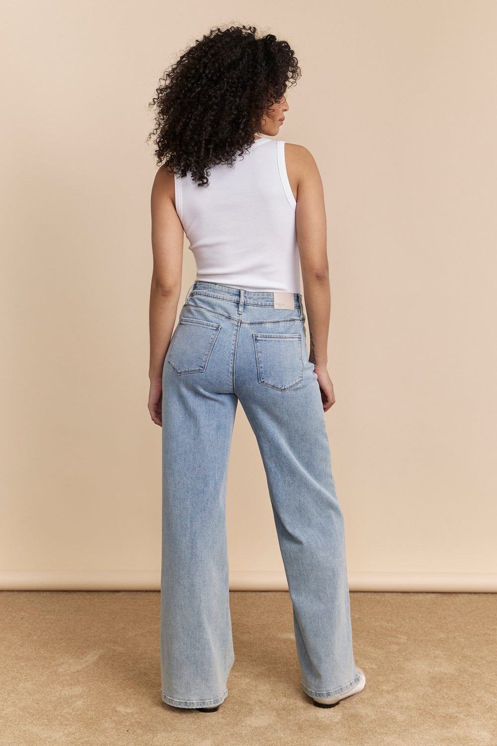 Jeans droit taille haute