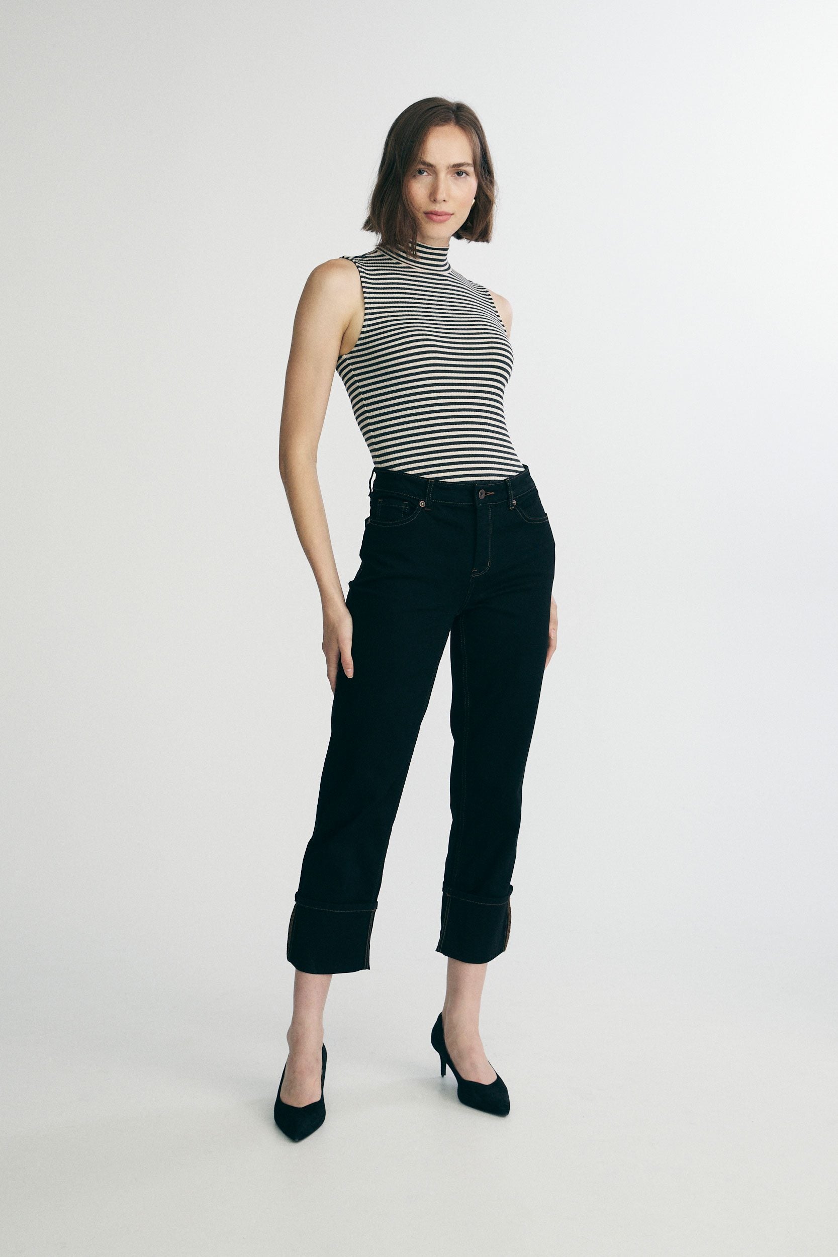 Jeans à revers large