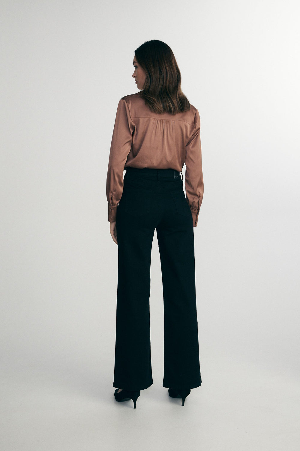 High waist straight jeans