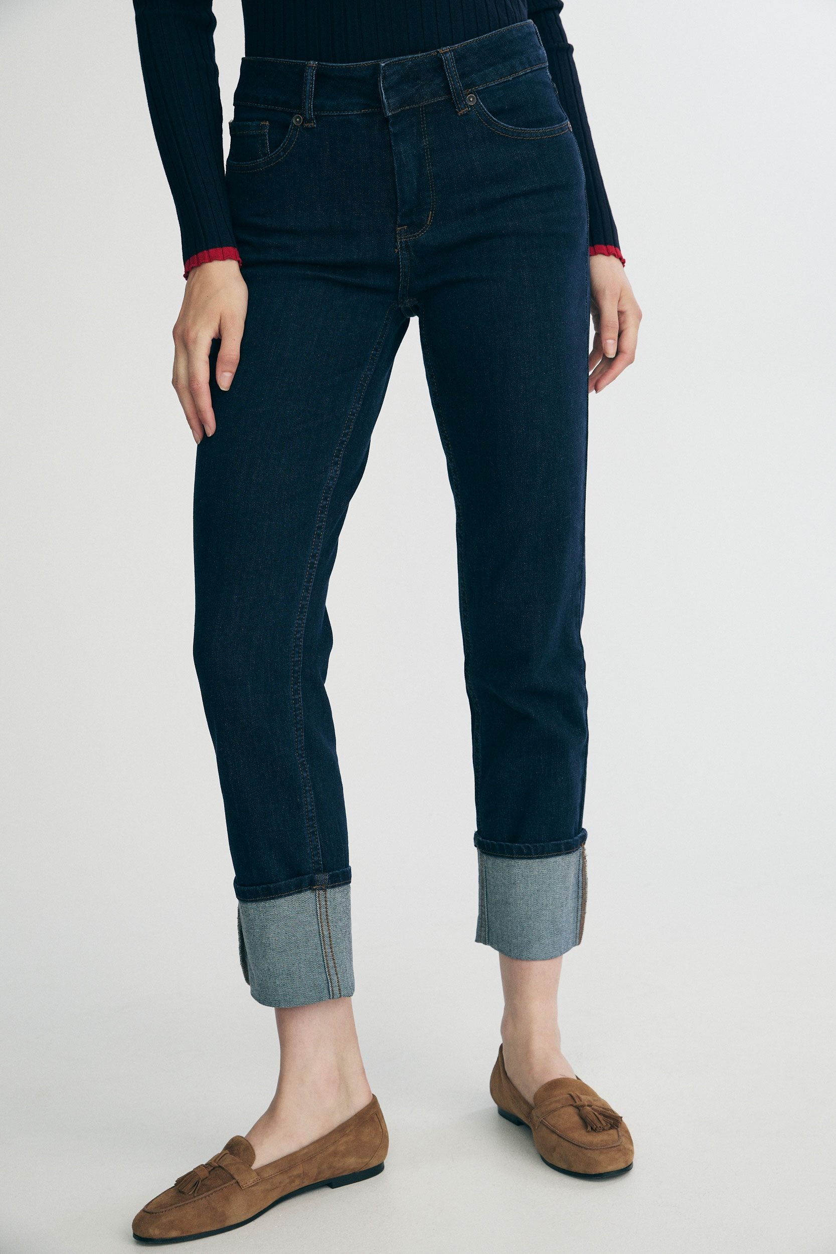 Jeans à revers large