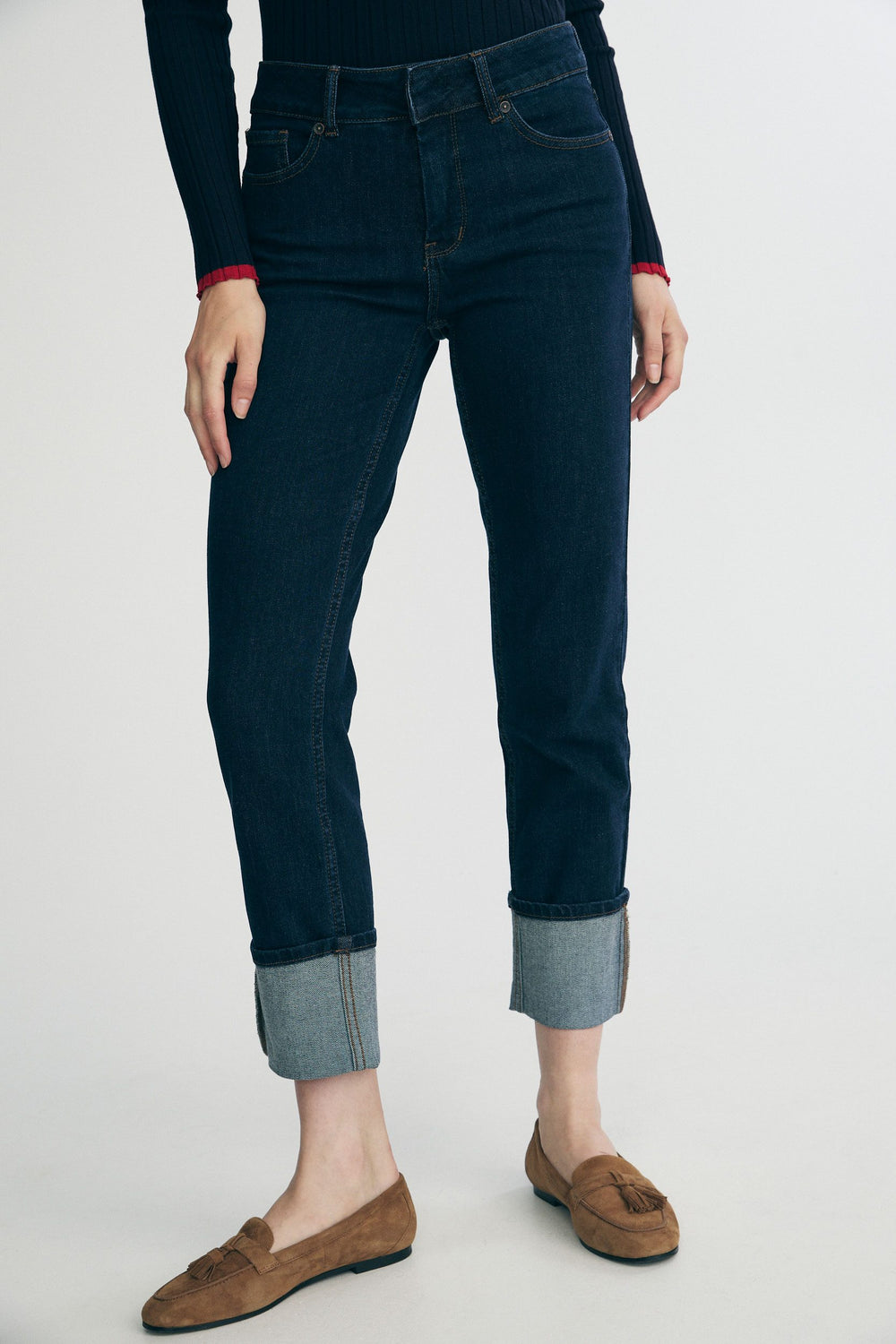 Jeans à revers large