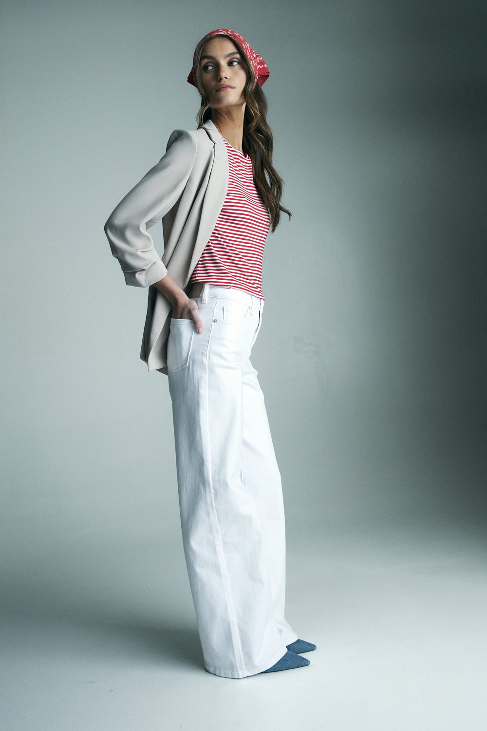 Jeans droit taille haute