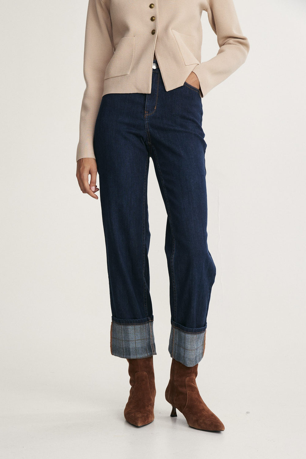 Urban Jean with printed large cuff