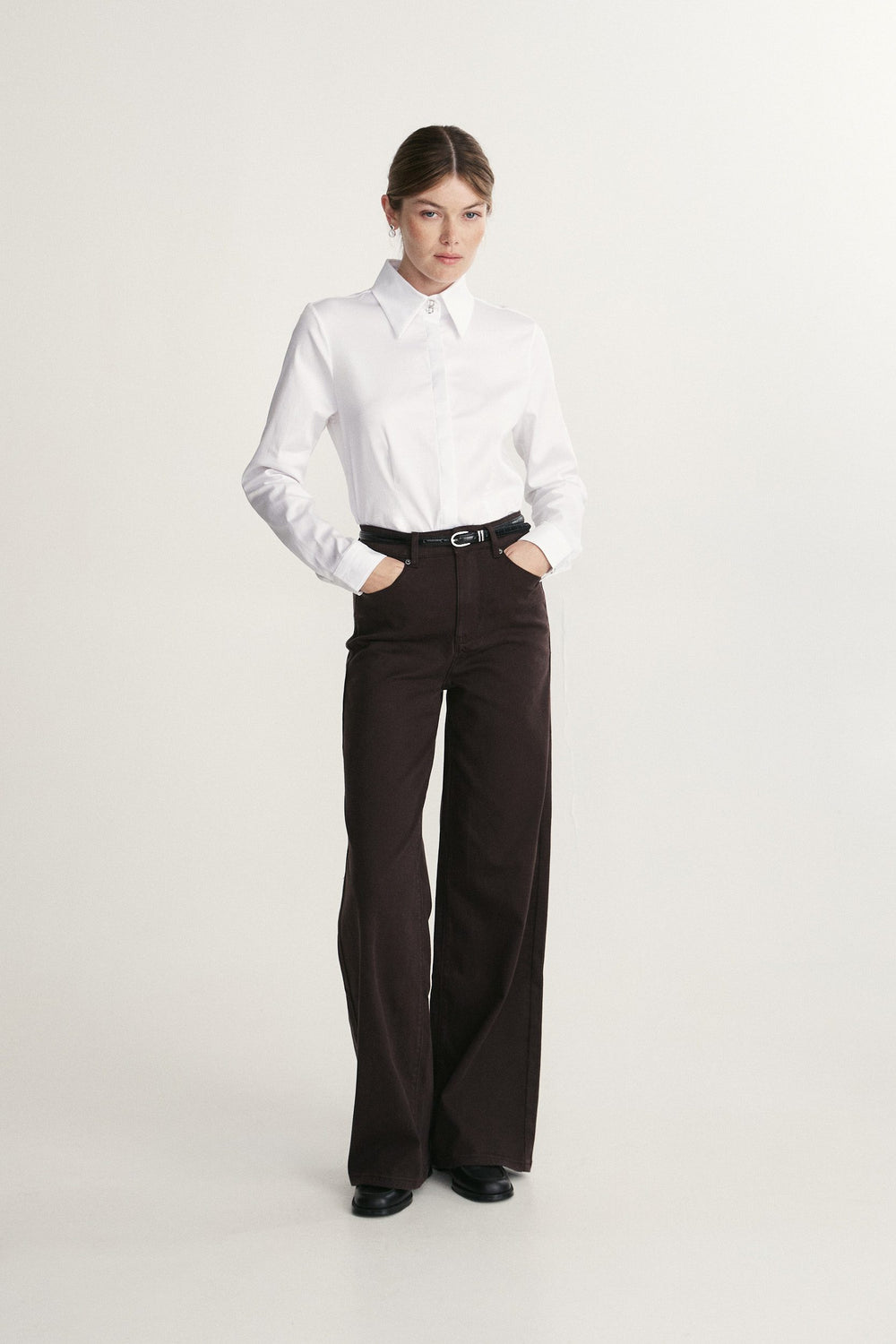Jeans droit taille haute