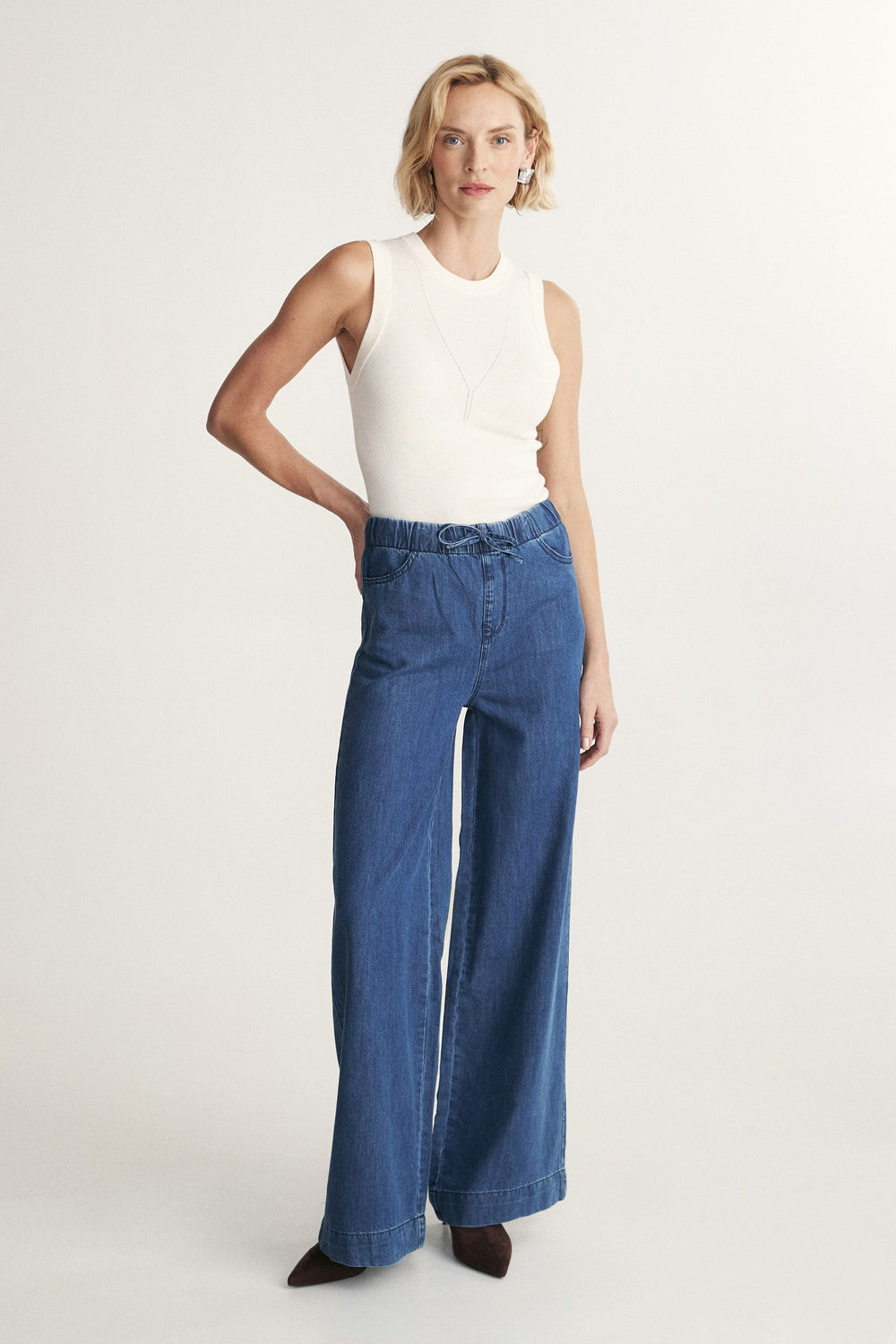 Jean fluide avec taille élastique