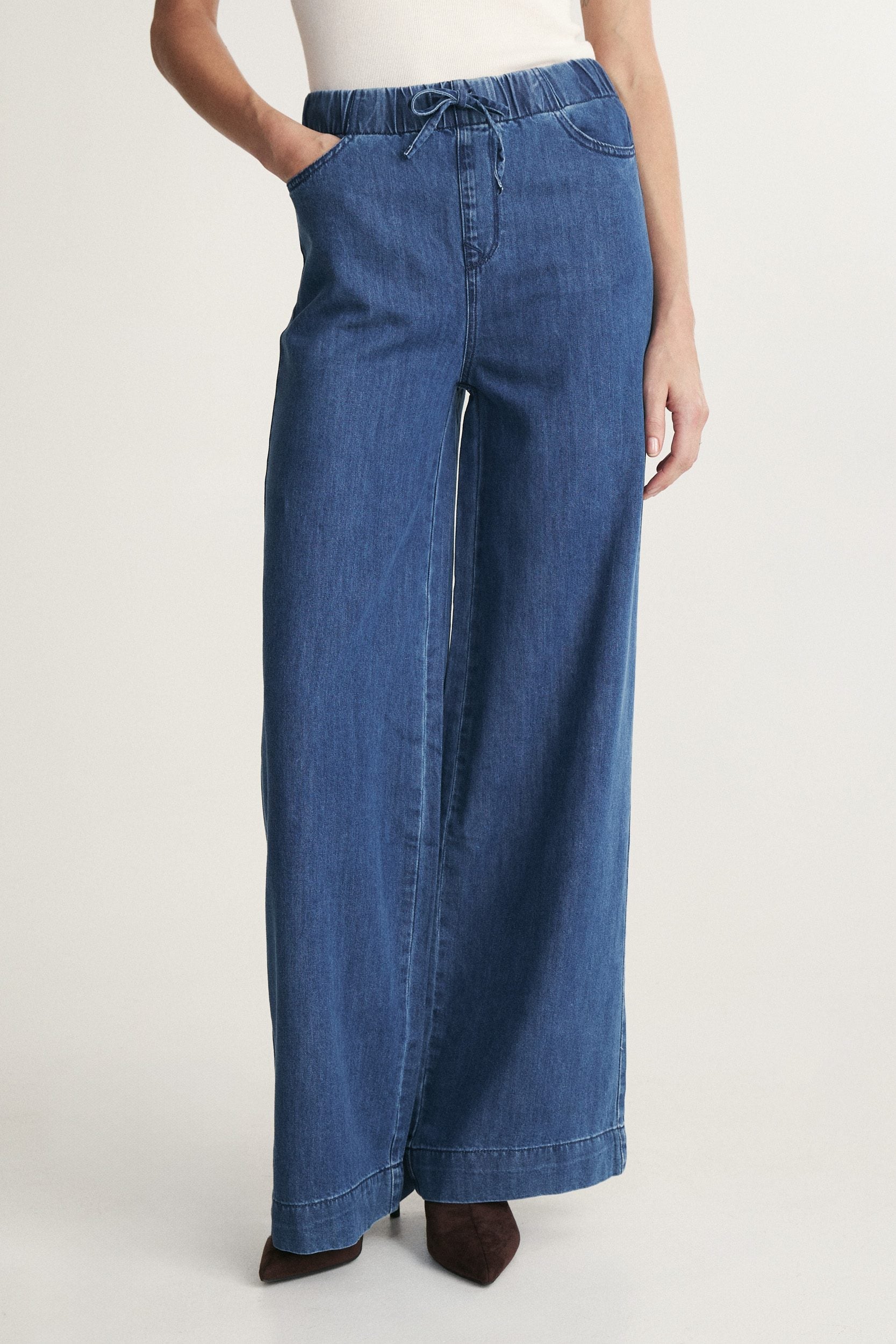 Jean fluide avec taille élastique