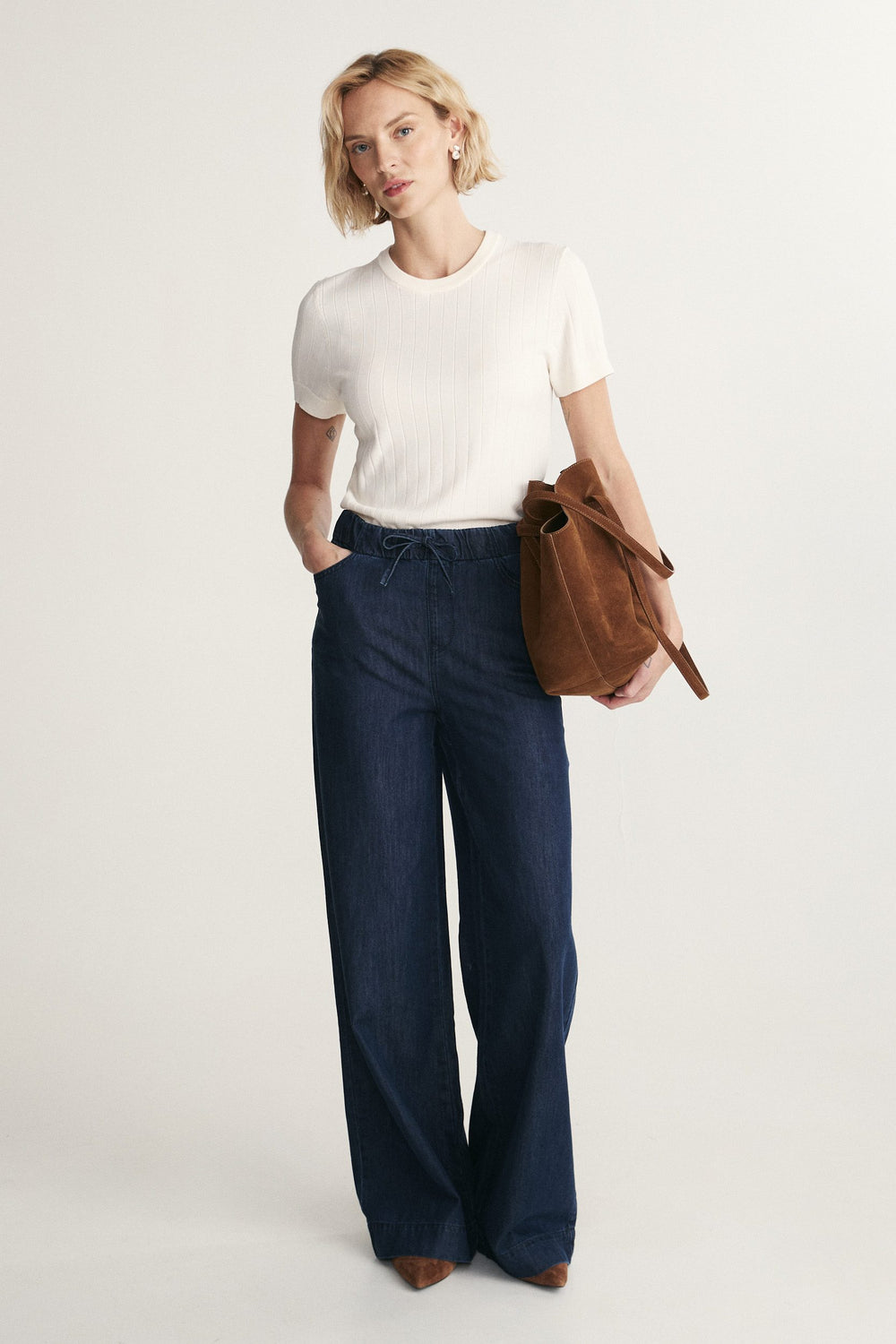 Jean fluide avec taille élastique