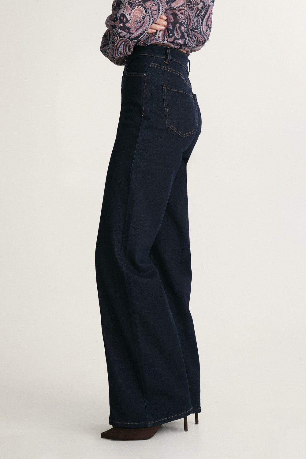 Jeans droit taille haute