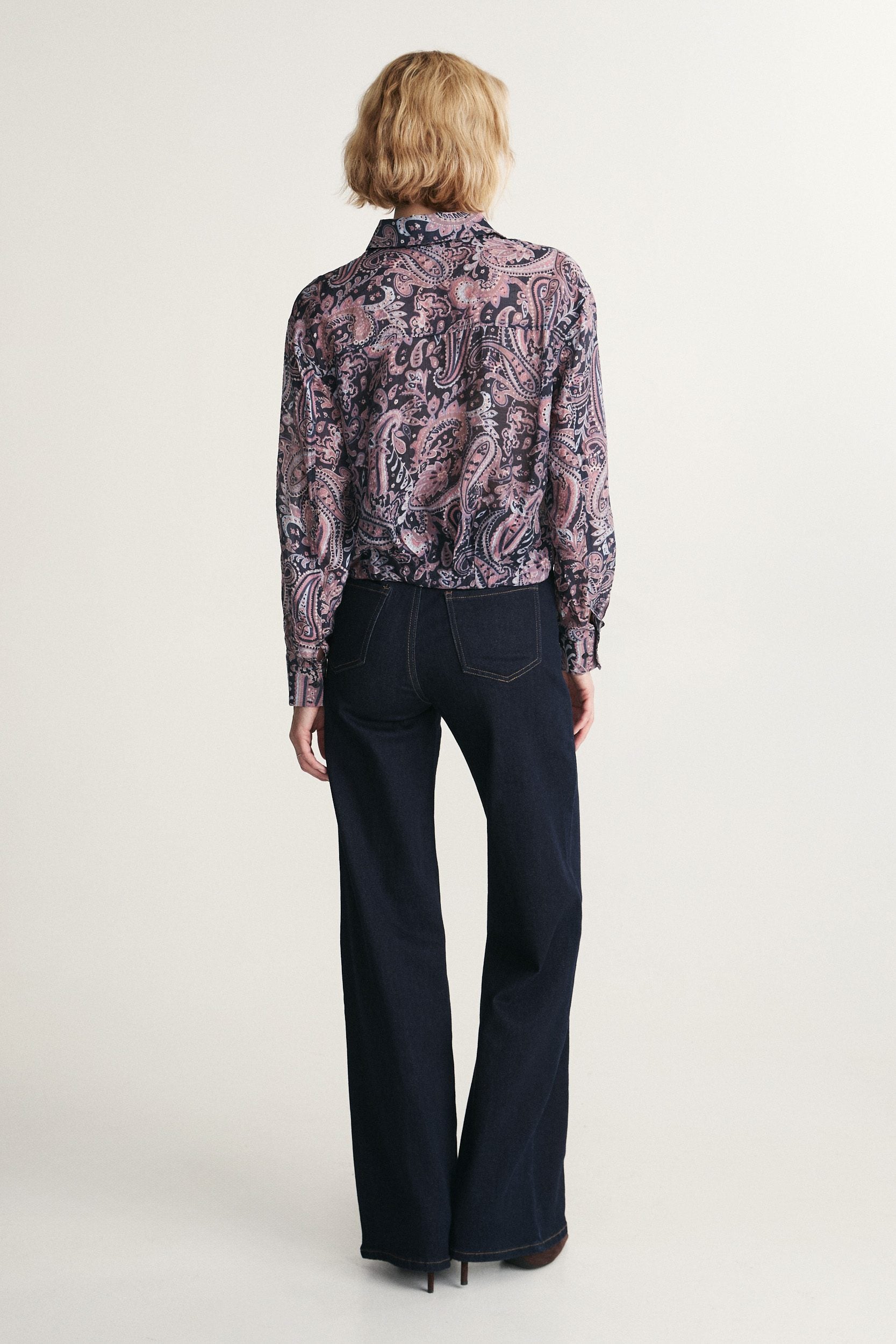 Jeans droit taille haute