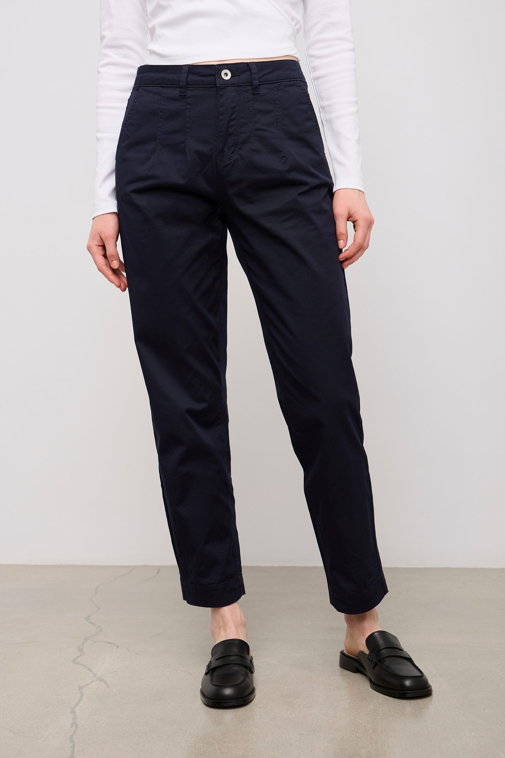 Pantalon taille haute à pinces
