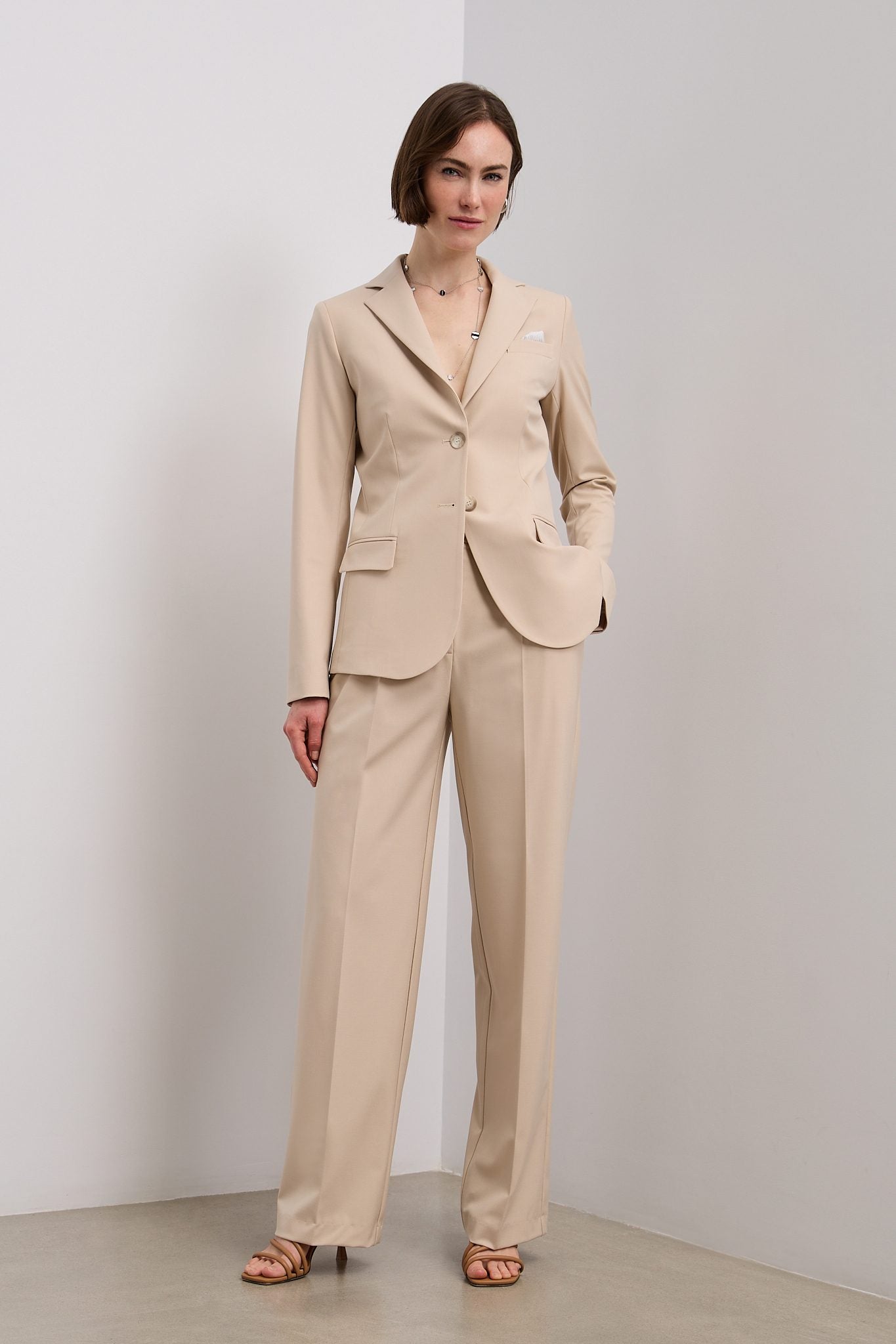 Pantalon large à plis