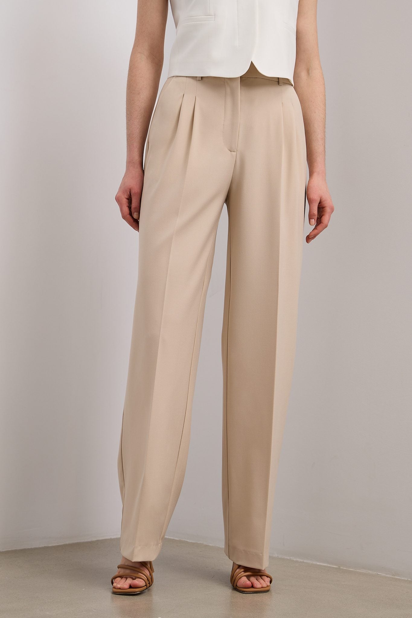 Pantalon large à plis