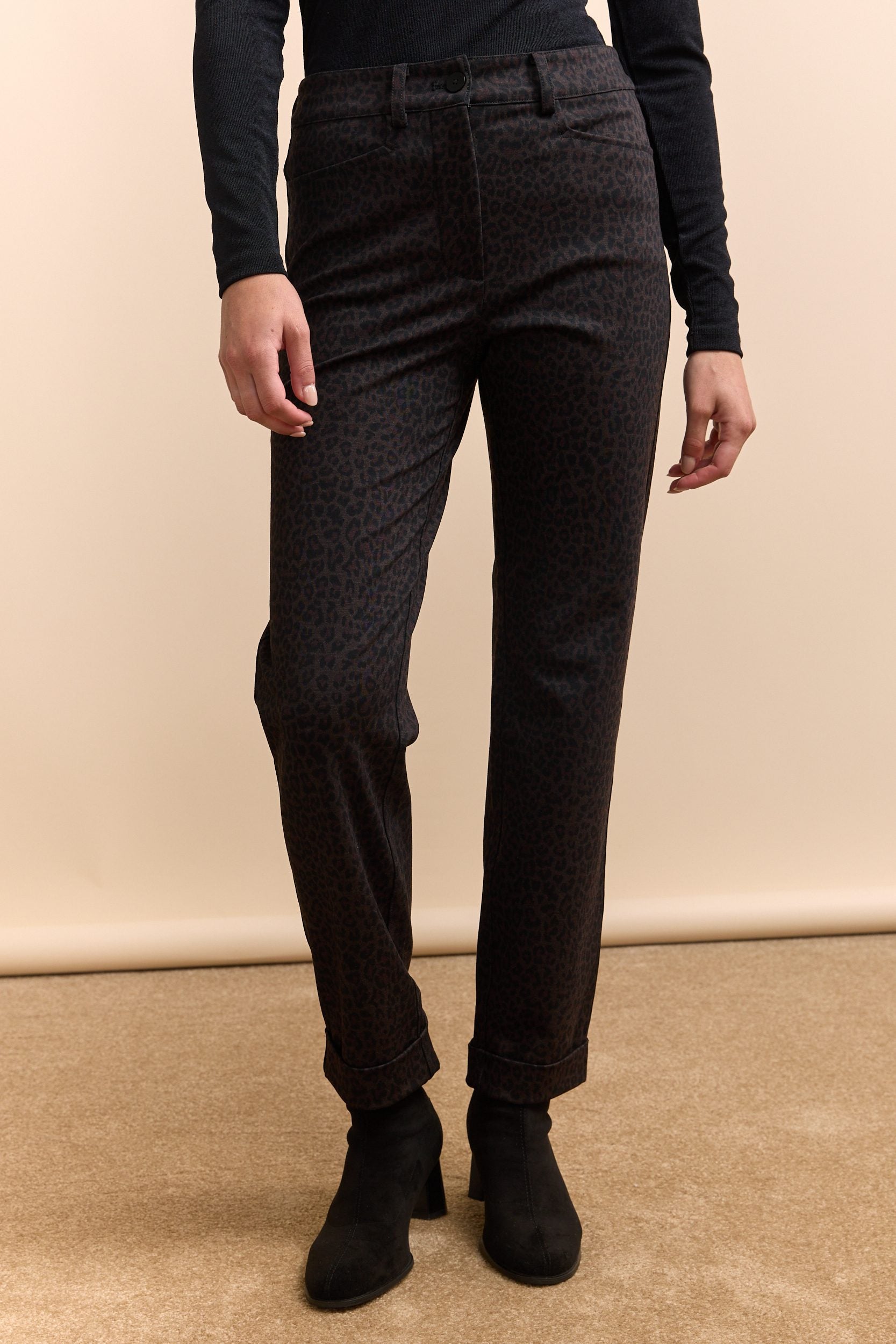 Pantalon taille haute à poches