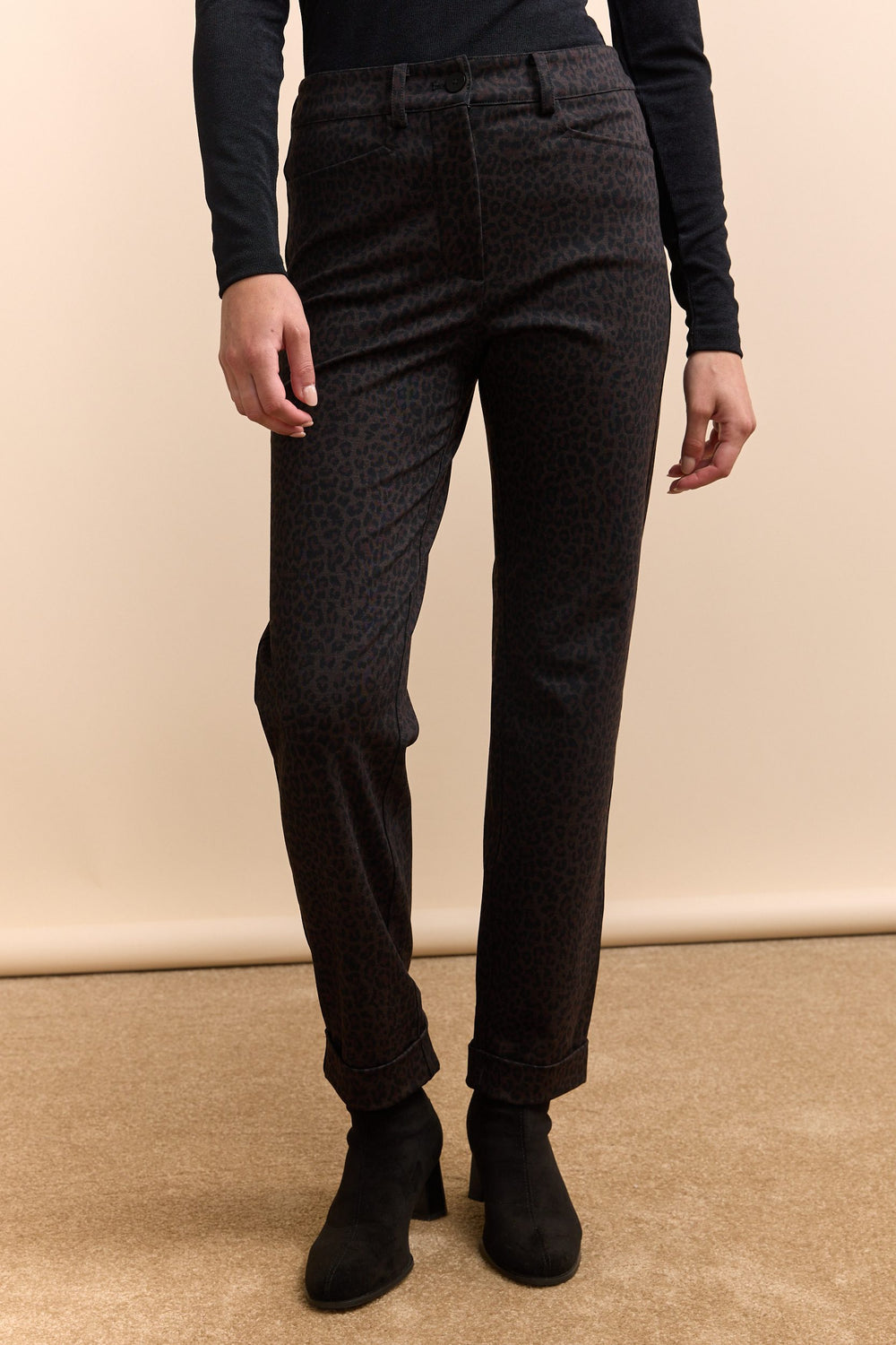 Pantalon taille haute à poches