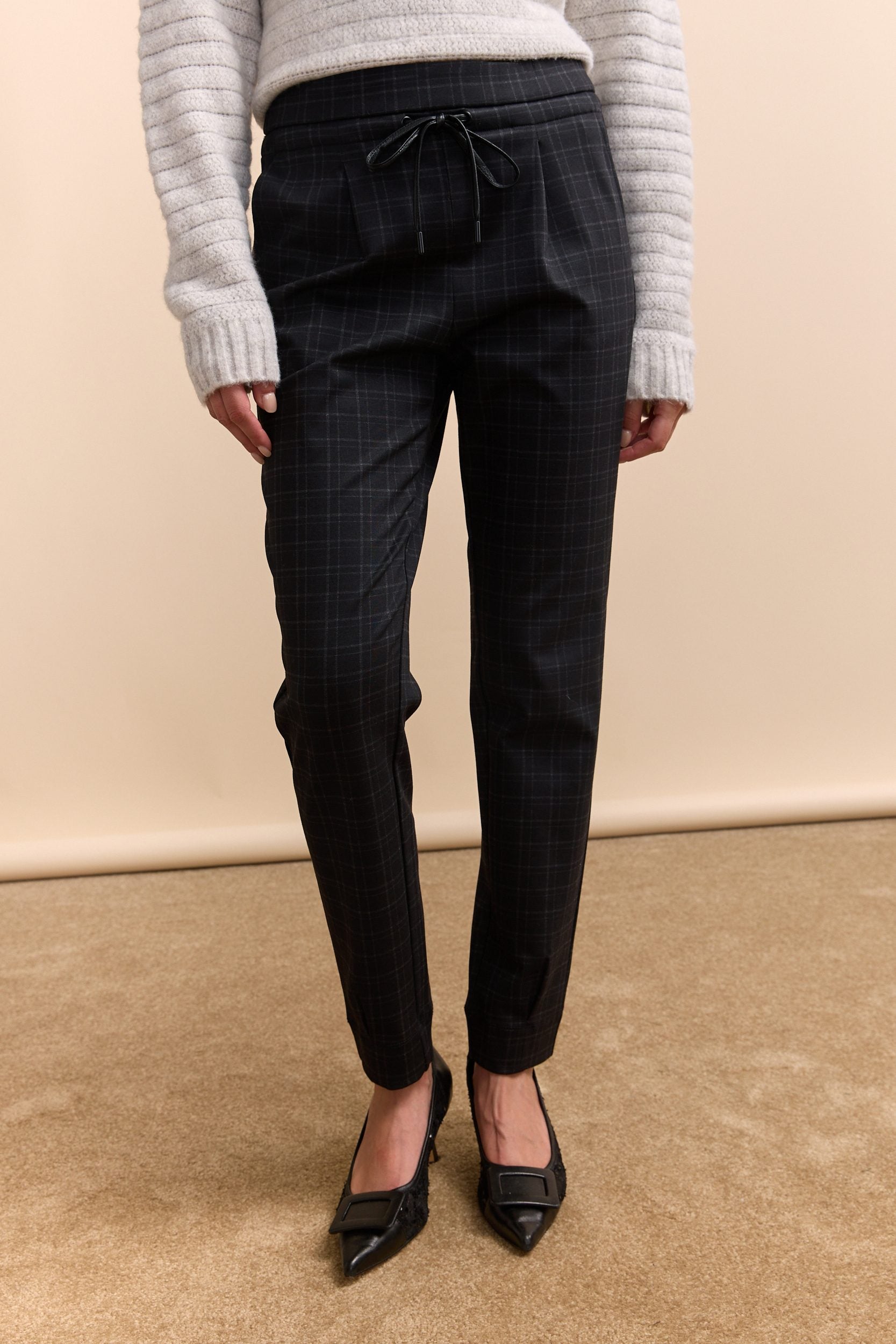 Pantalon en ponte à taille élastique