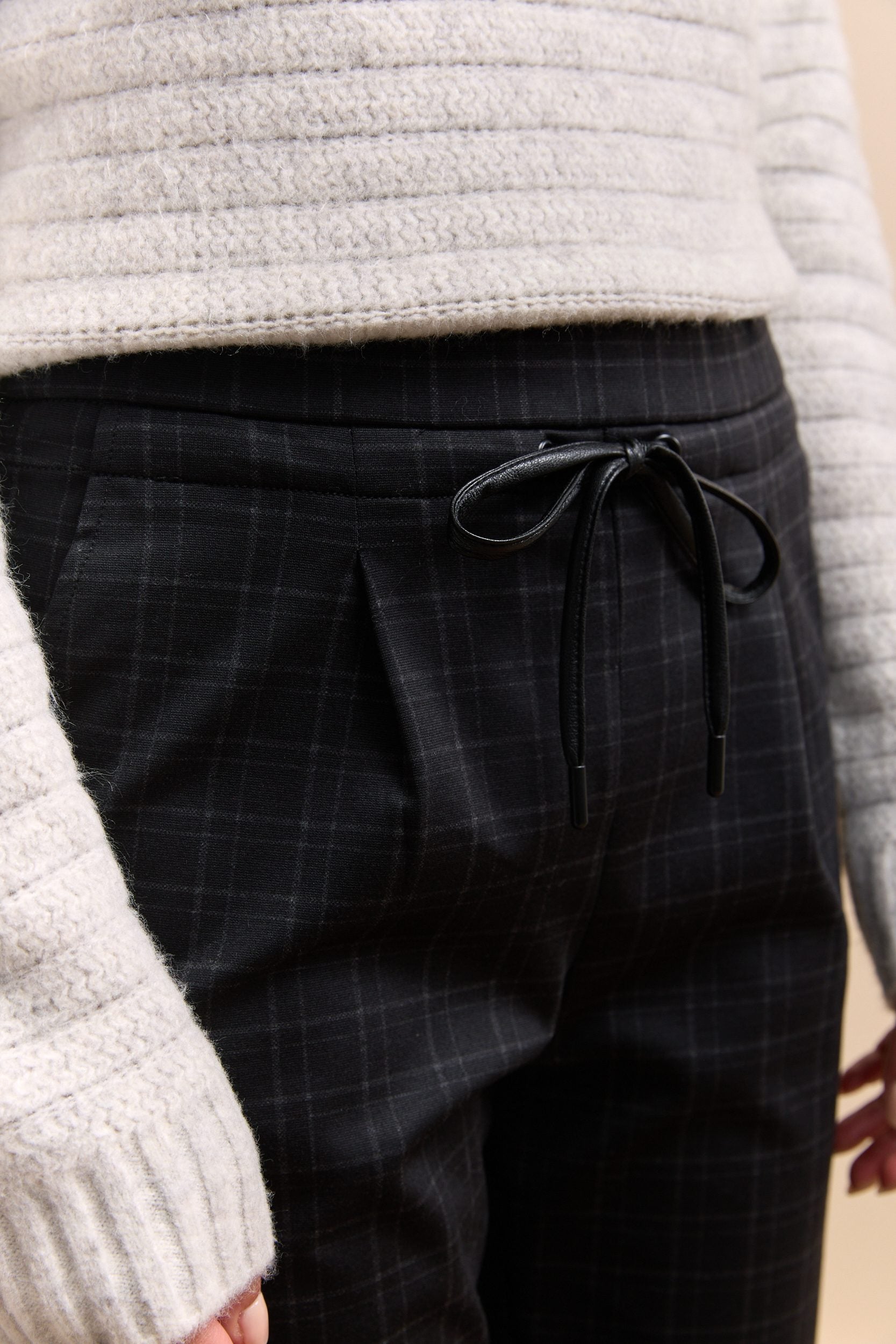 Pantalon en ponte à taille élastique