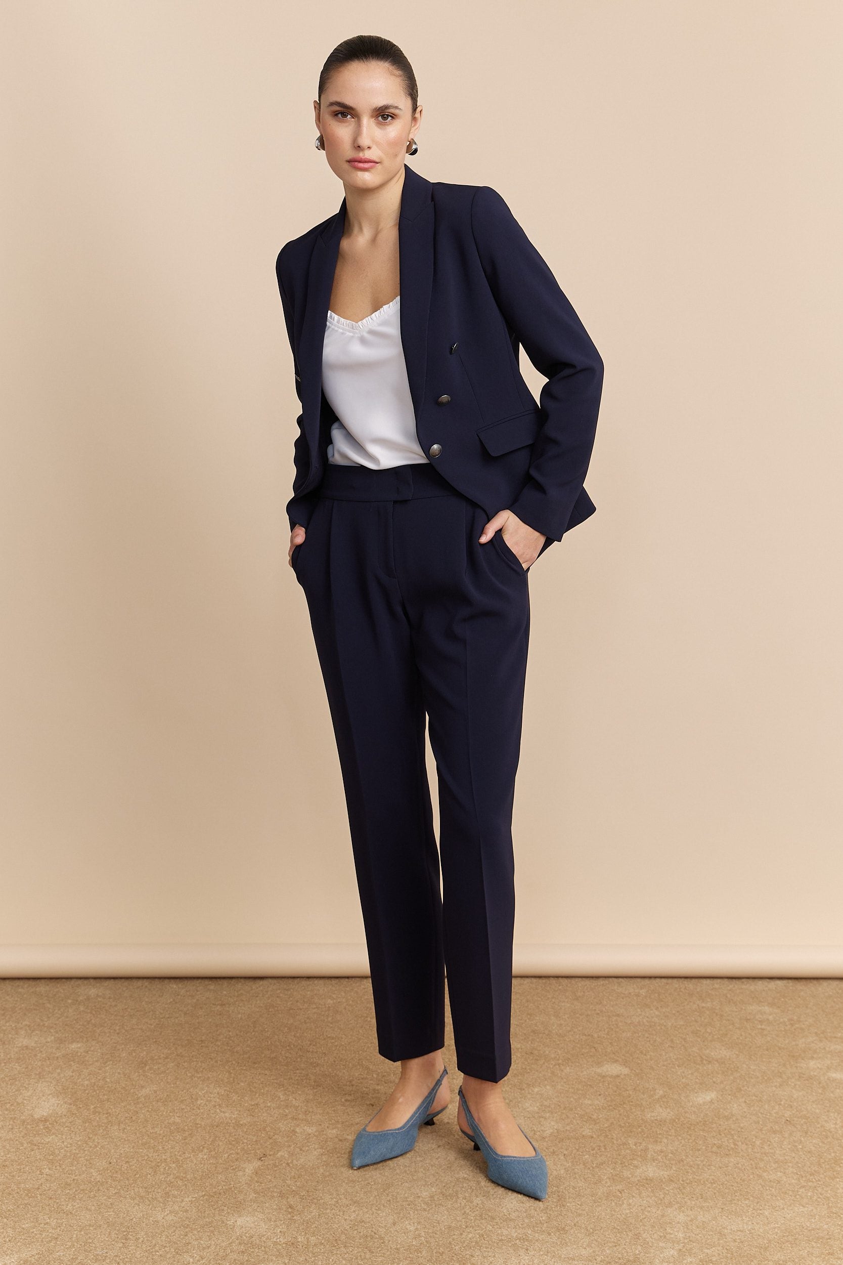 Pantalon à plis