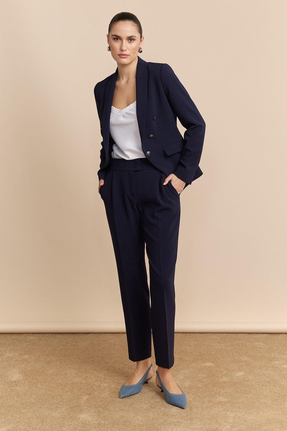 Pantalon à plis