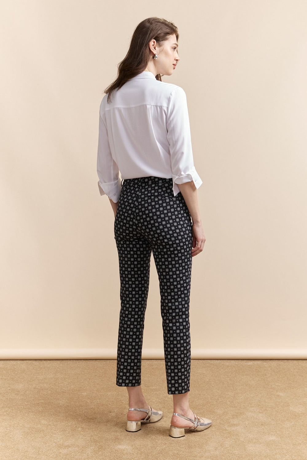 Pantalon écourté avec imprimés