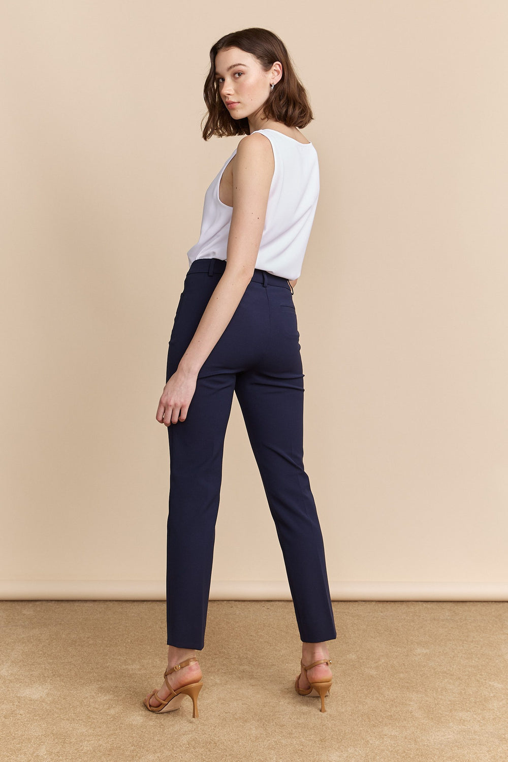 Pantalon droit écourté