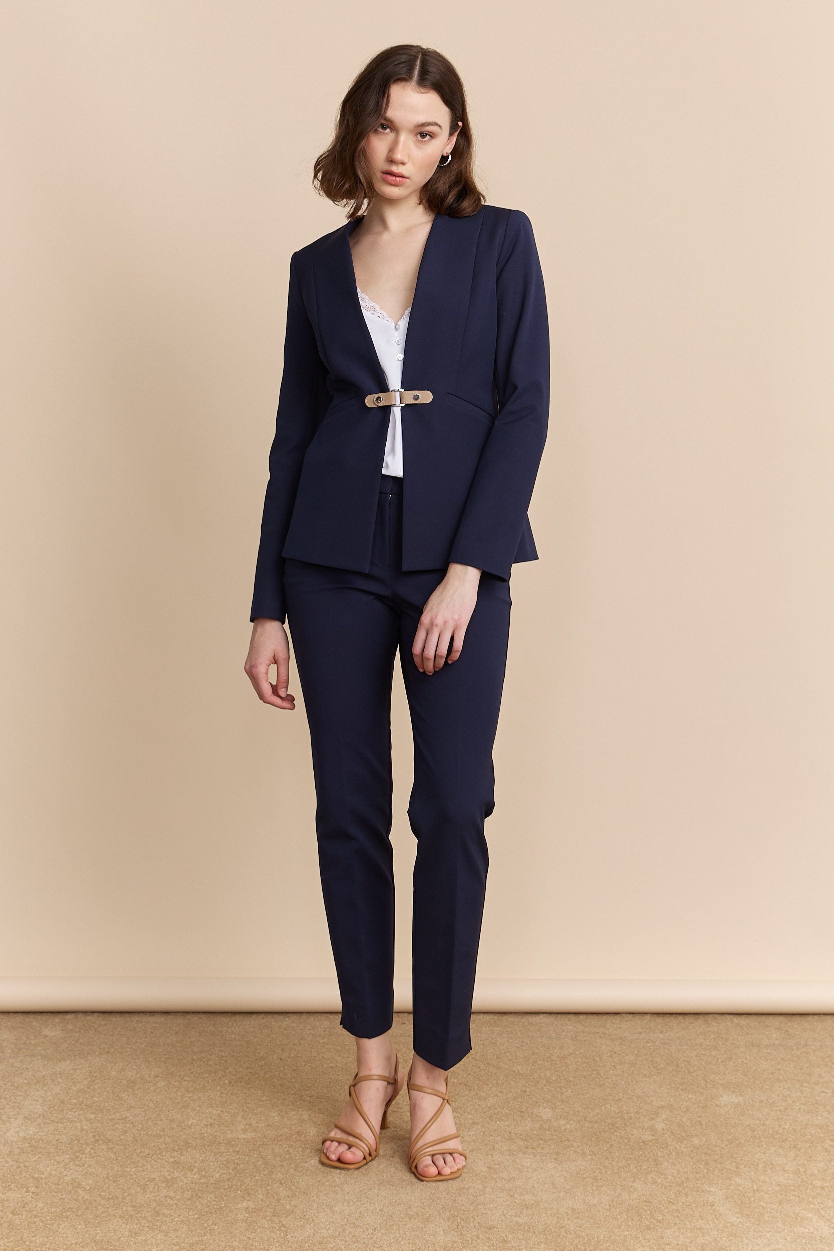 Pantalon droit écourté