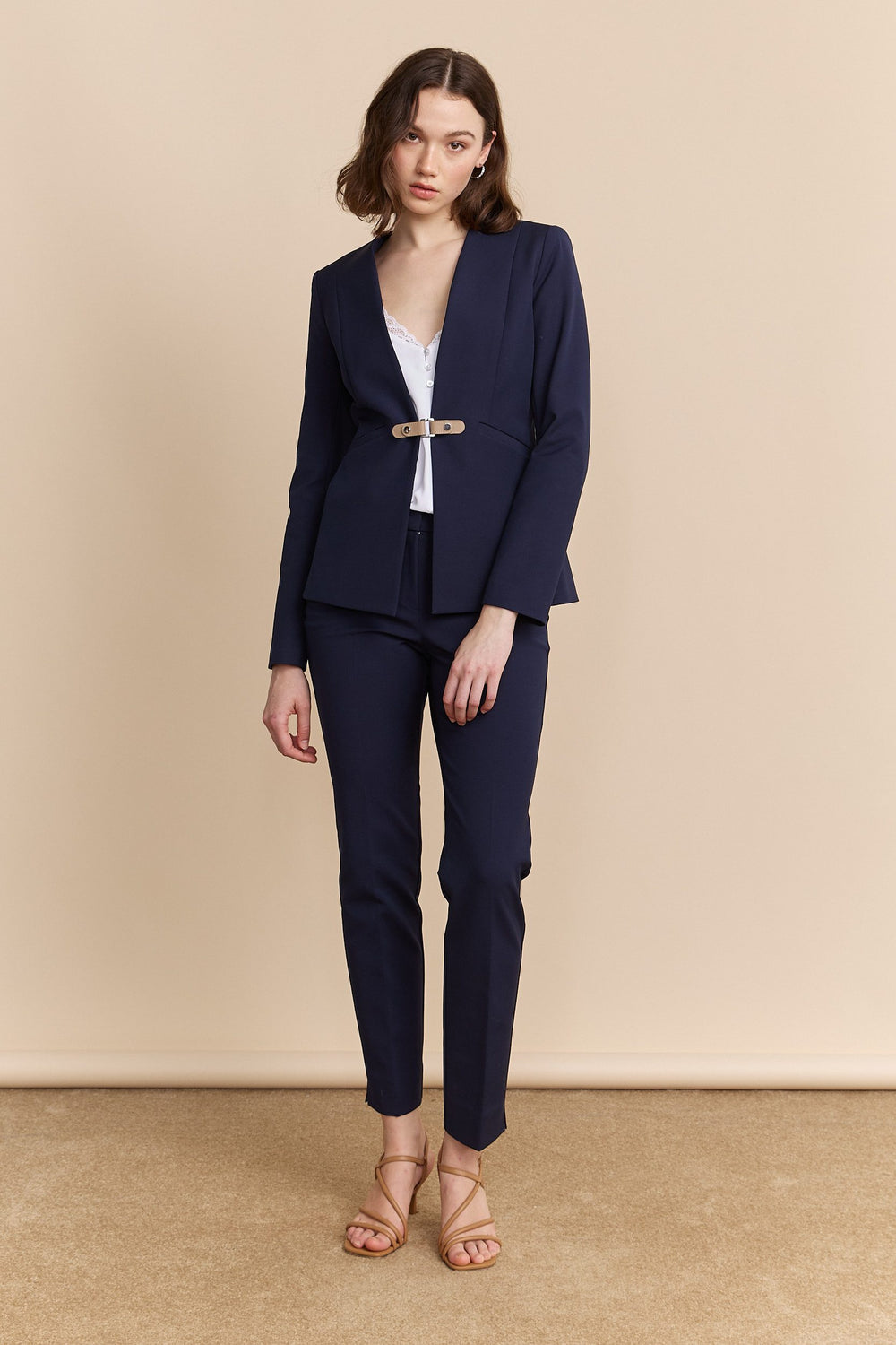 Pantalon droit écourté