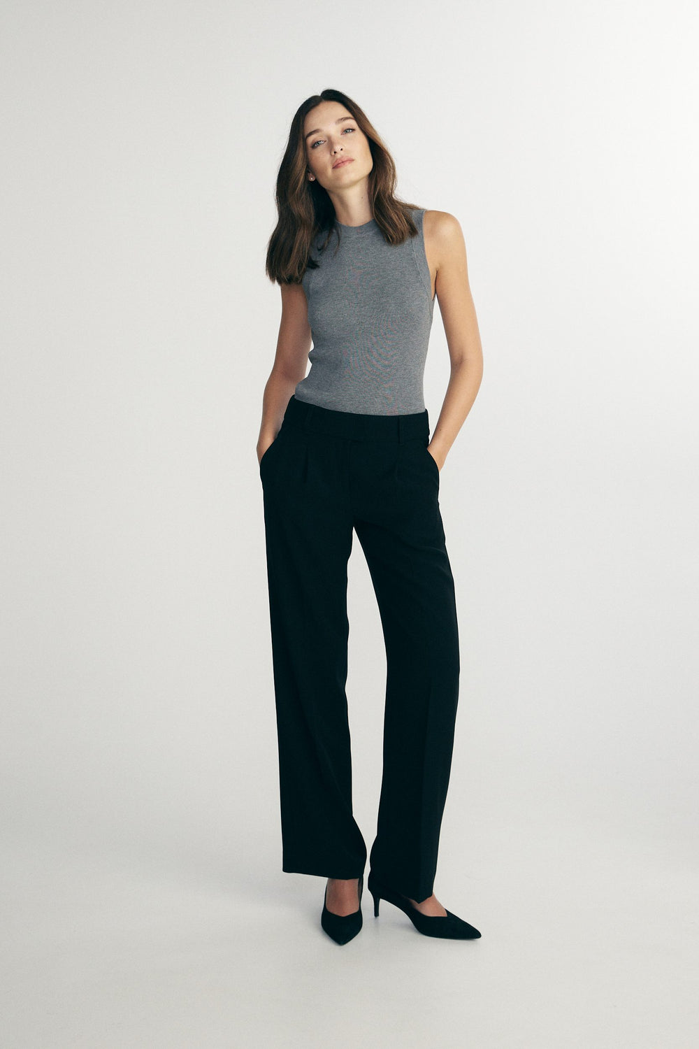 Pantalon à plis