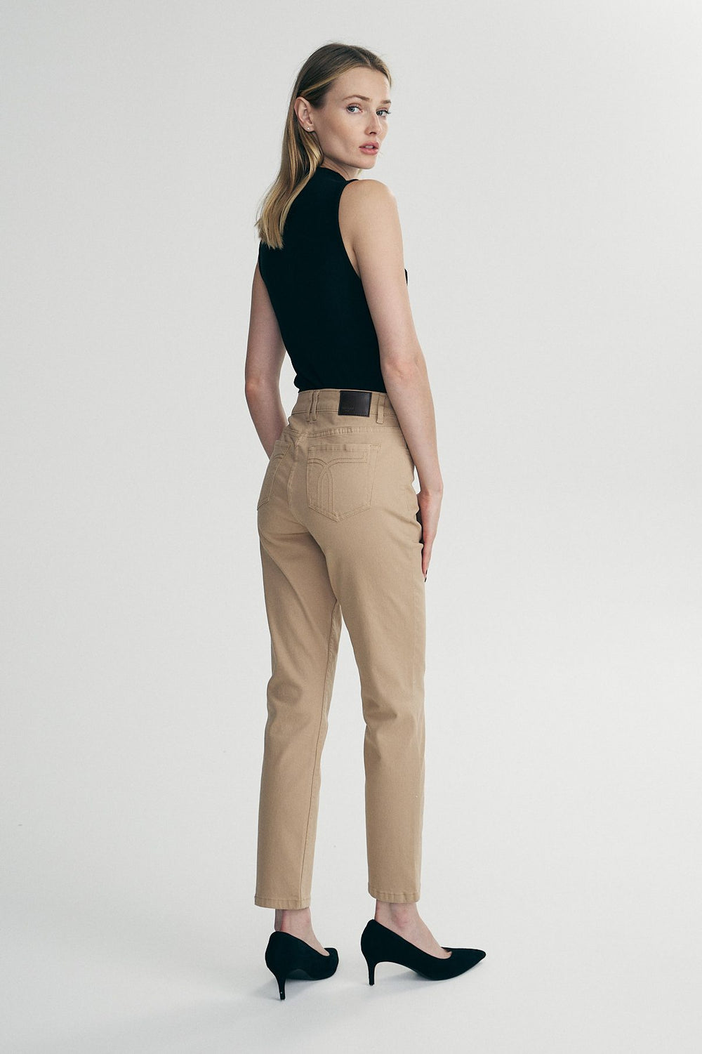 High waist crop pants