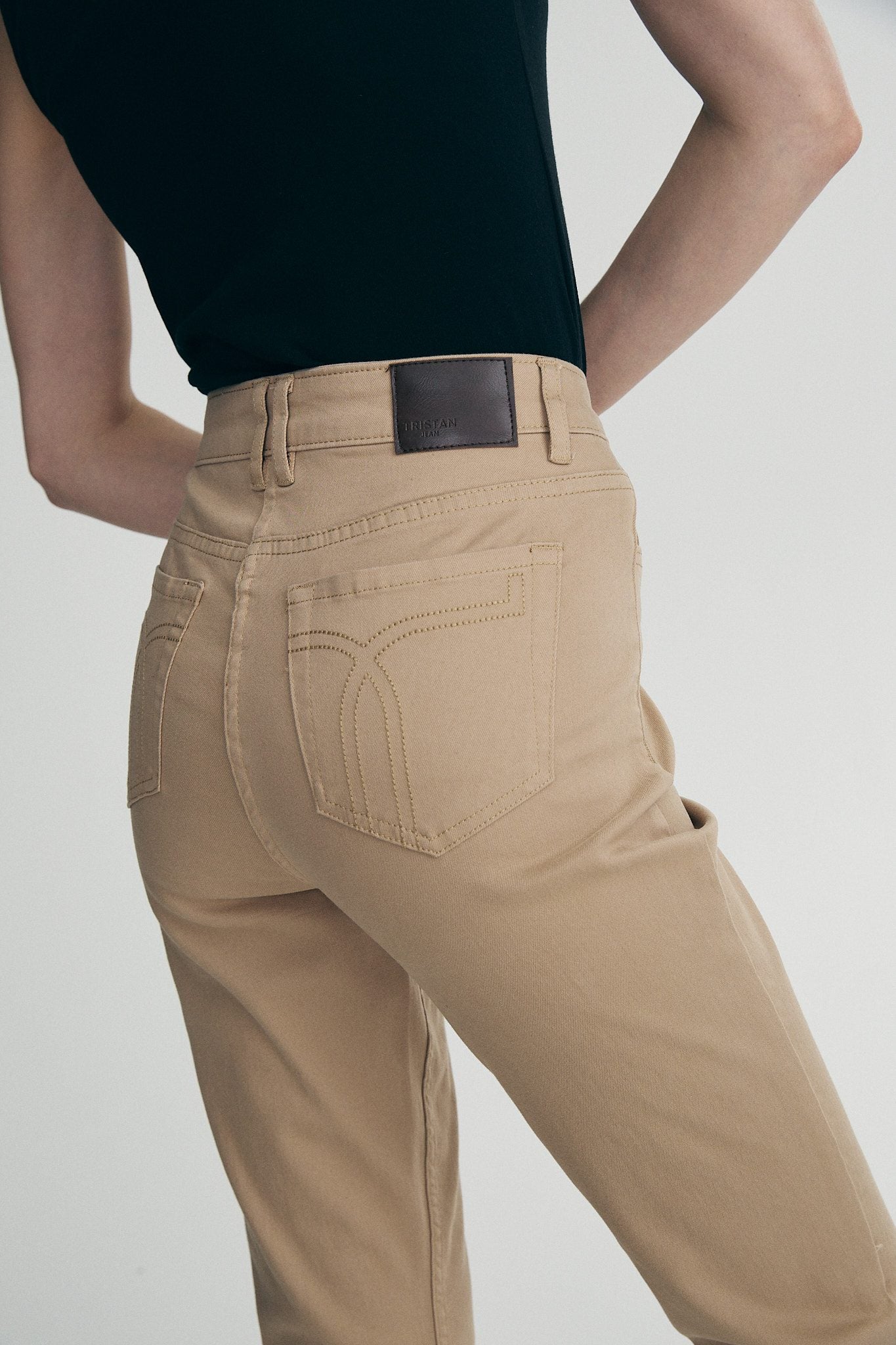 High waist crop pants