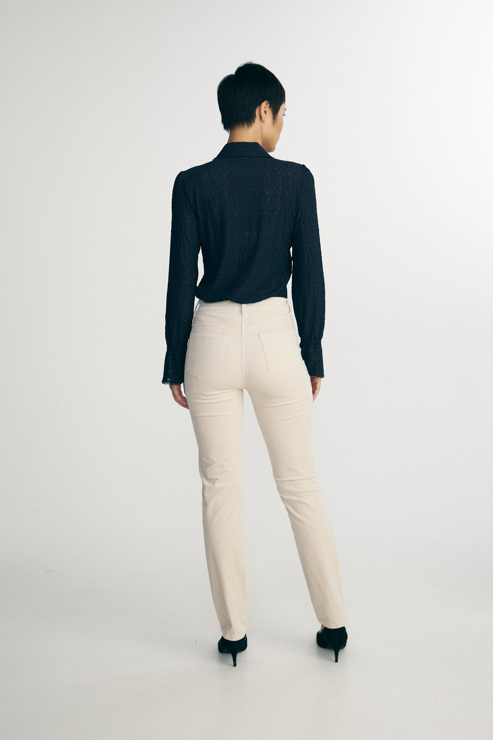 Cropped corduroy pants