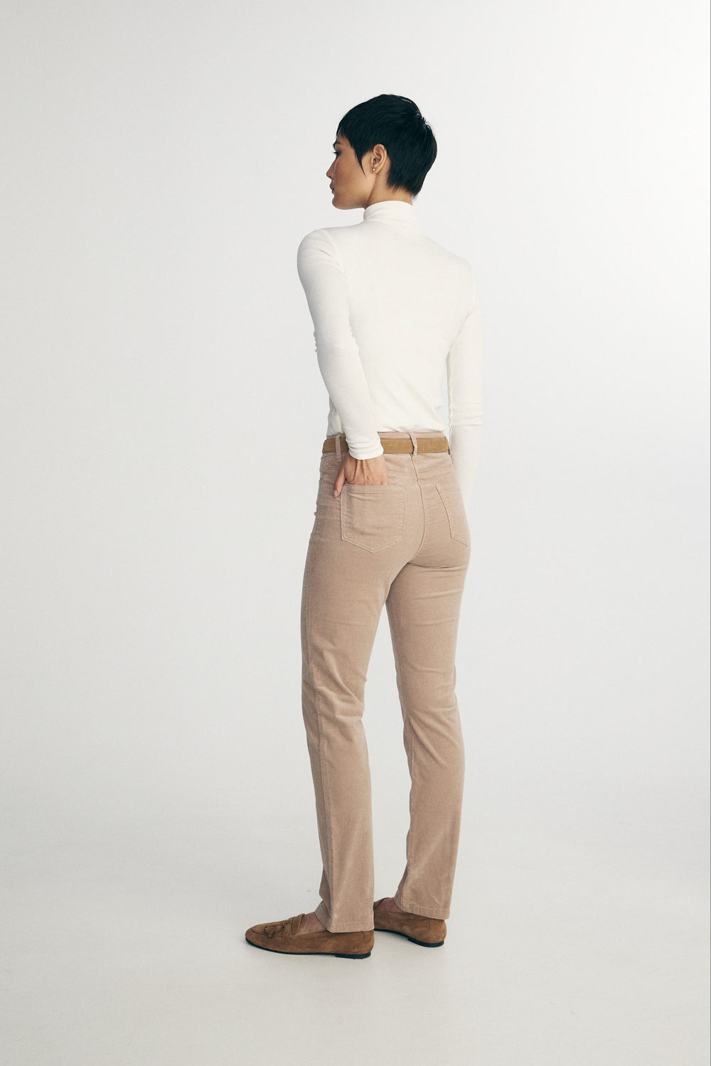 Cropped corduroy pants