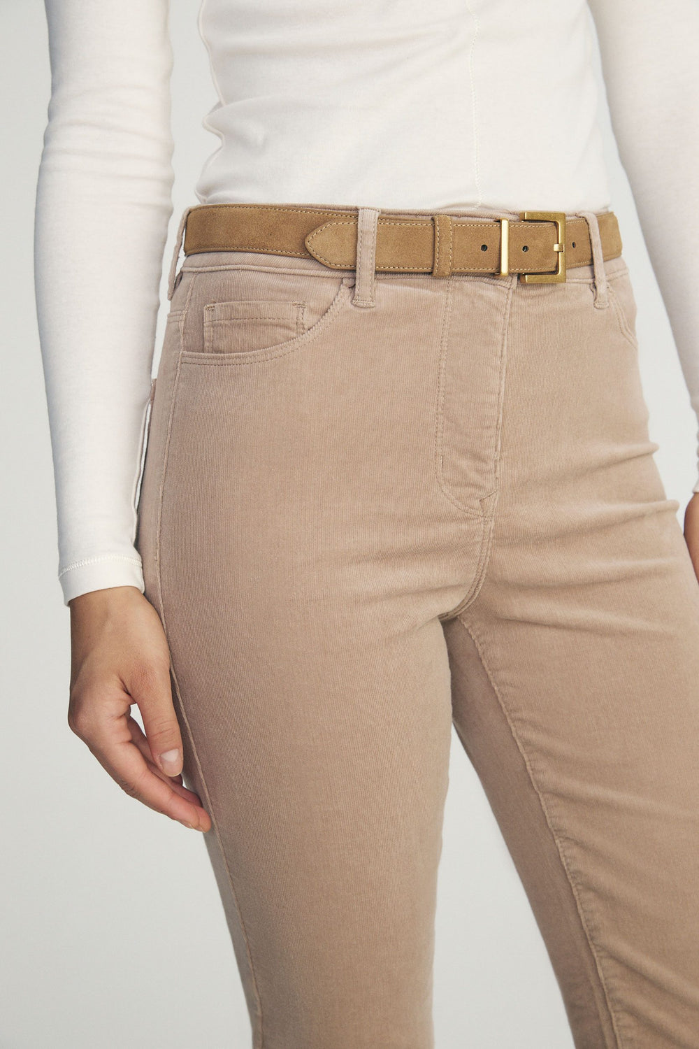 Cropped corduroy pants