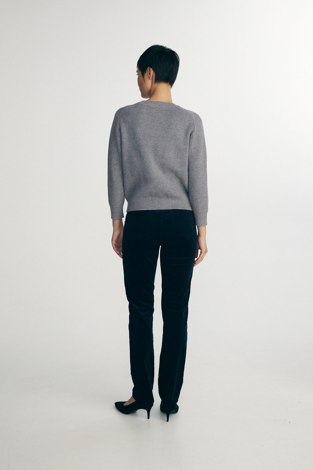 Cropped corduroy pants