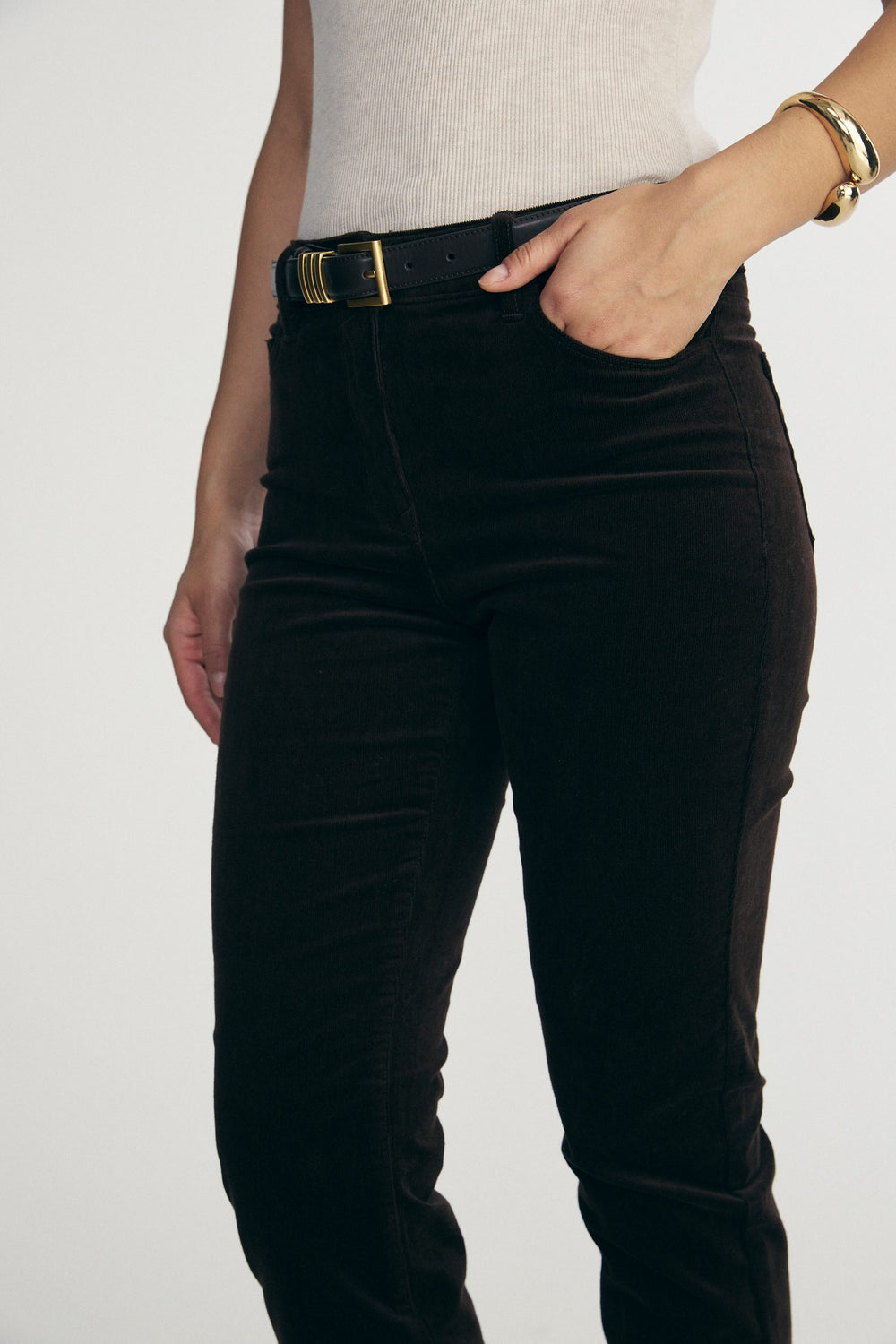 Cropped corduroy pants