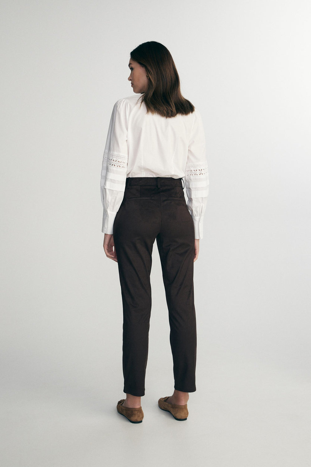 Faux suede pants