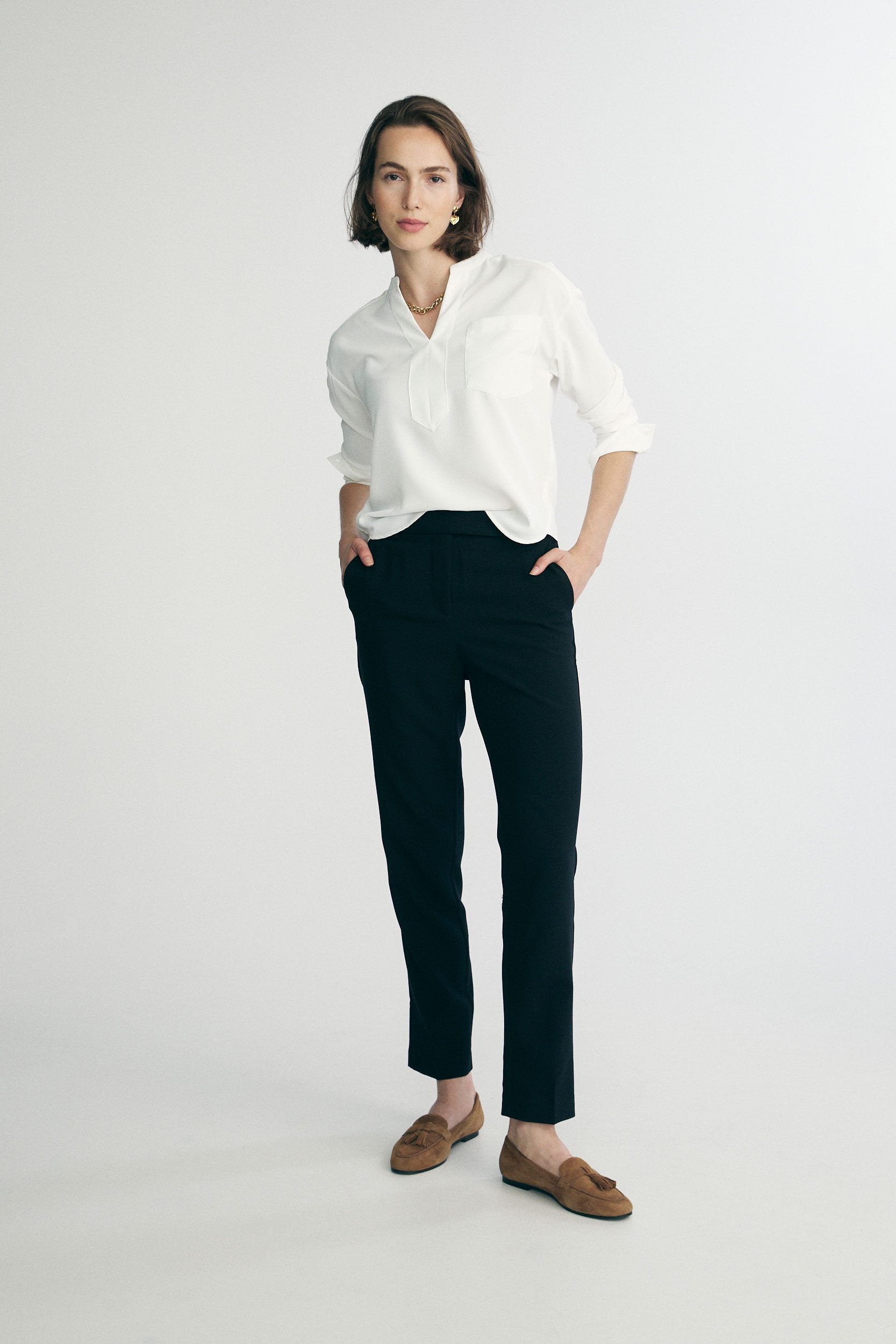 Pantalon taille haute