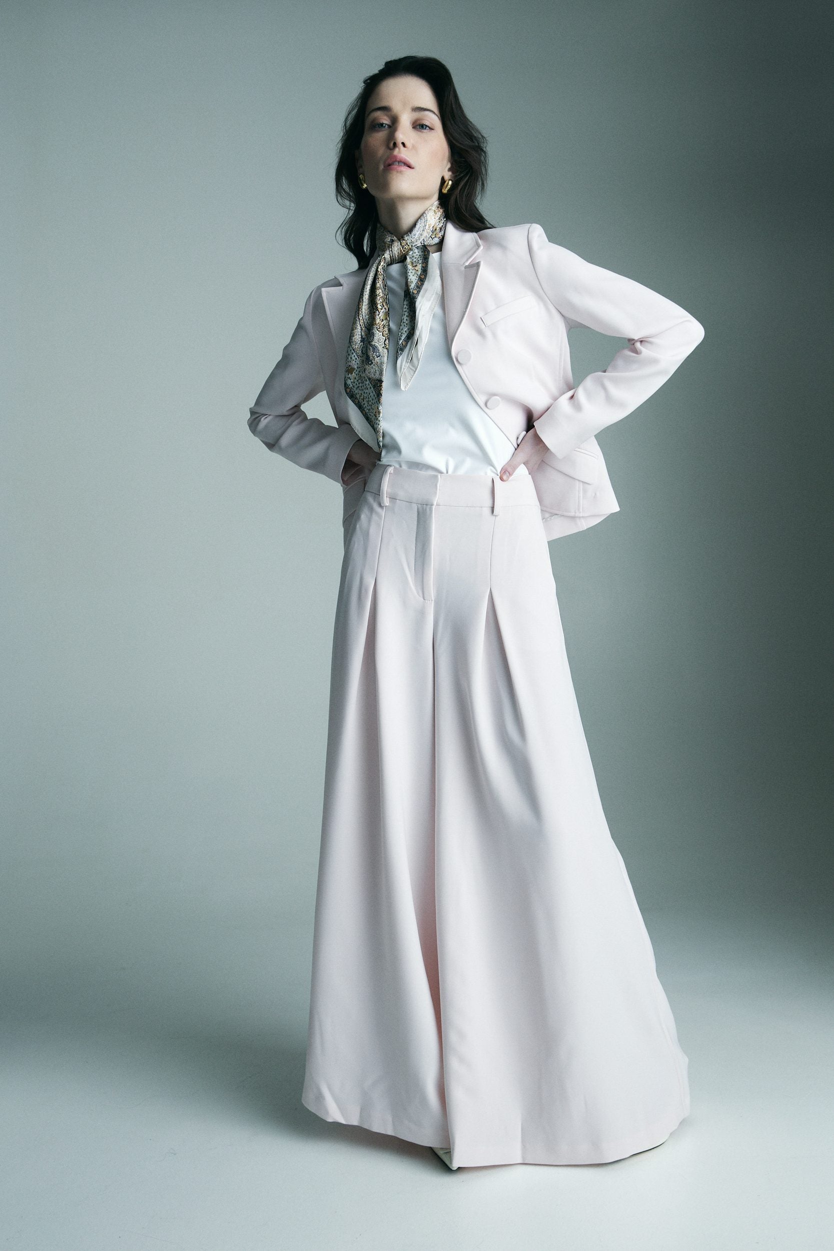 High waist extra wide leg fluid pant