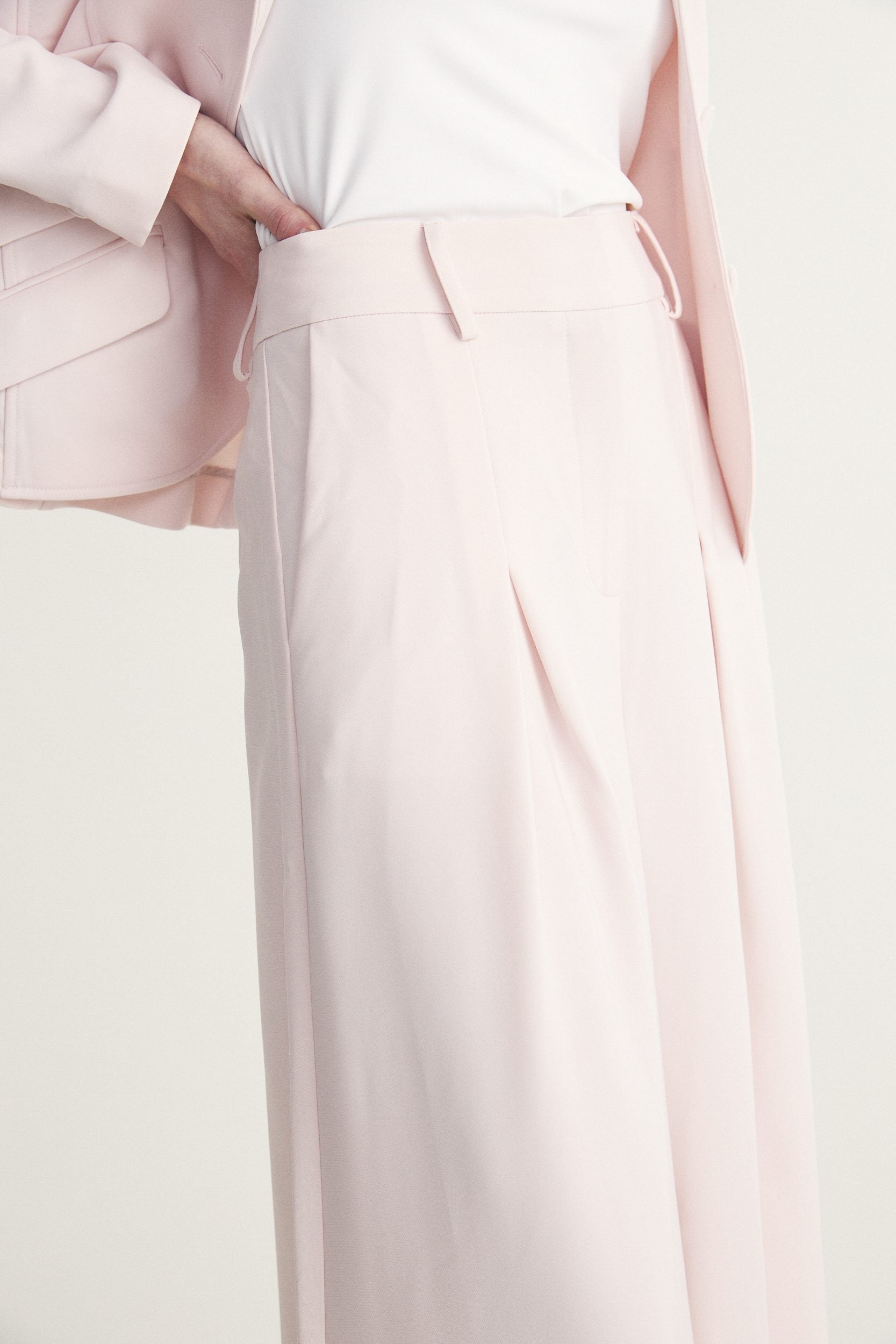 High waist extra wide leg fluid pant